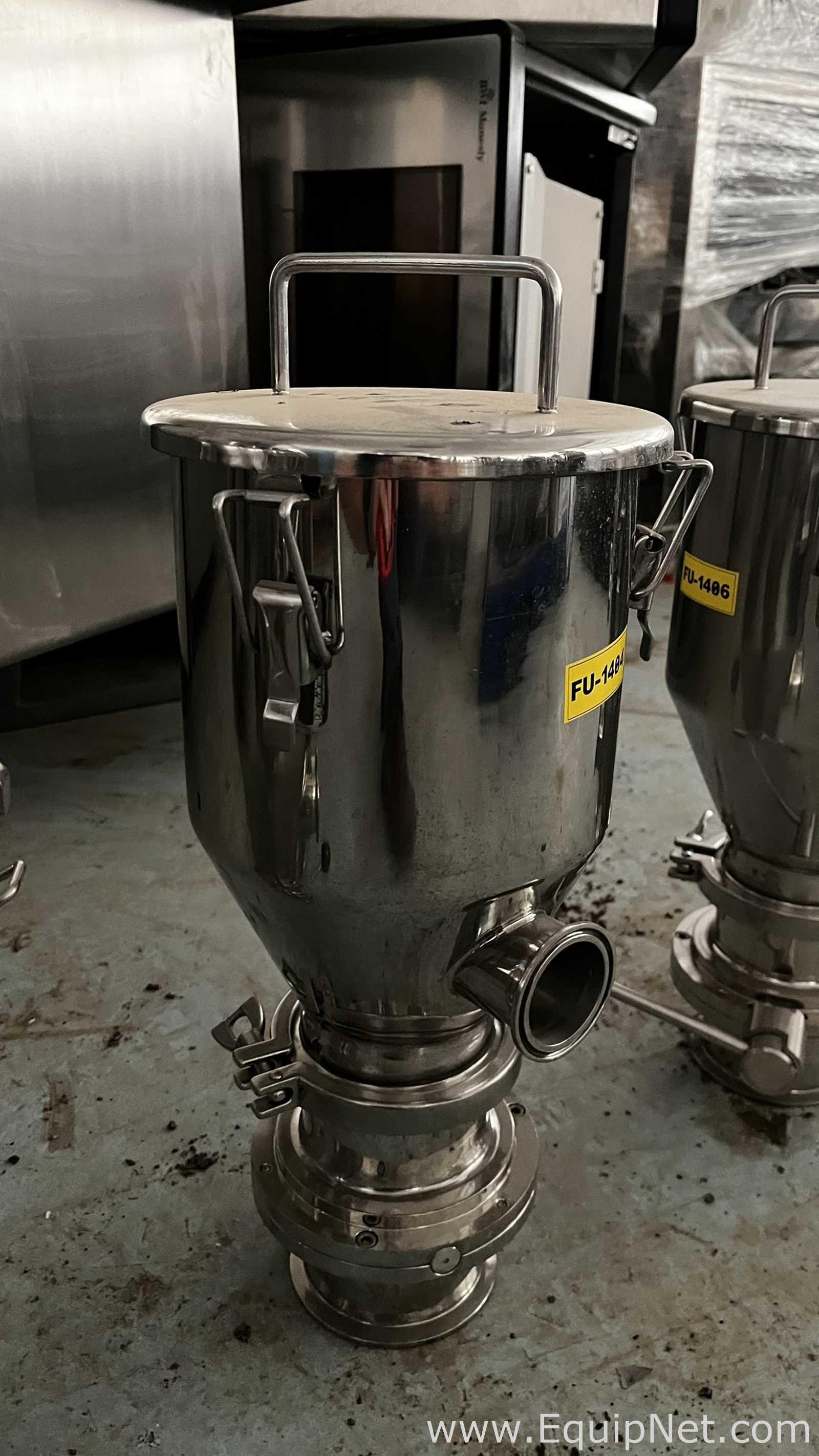 Set of PharmaInox Stainless Steel Conical Hoppers