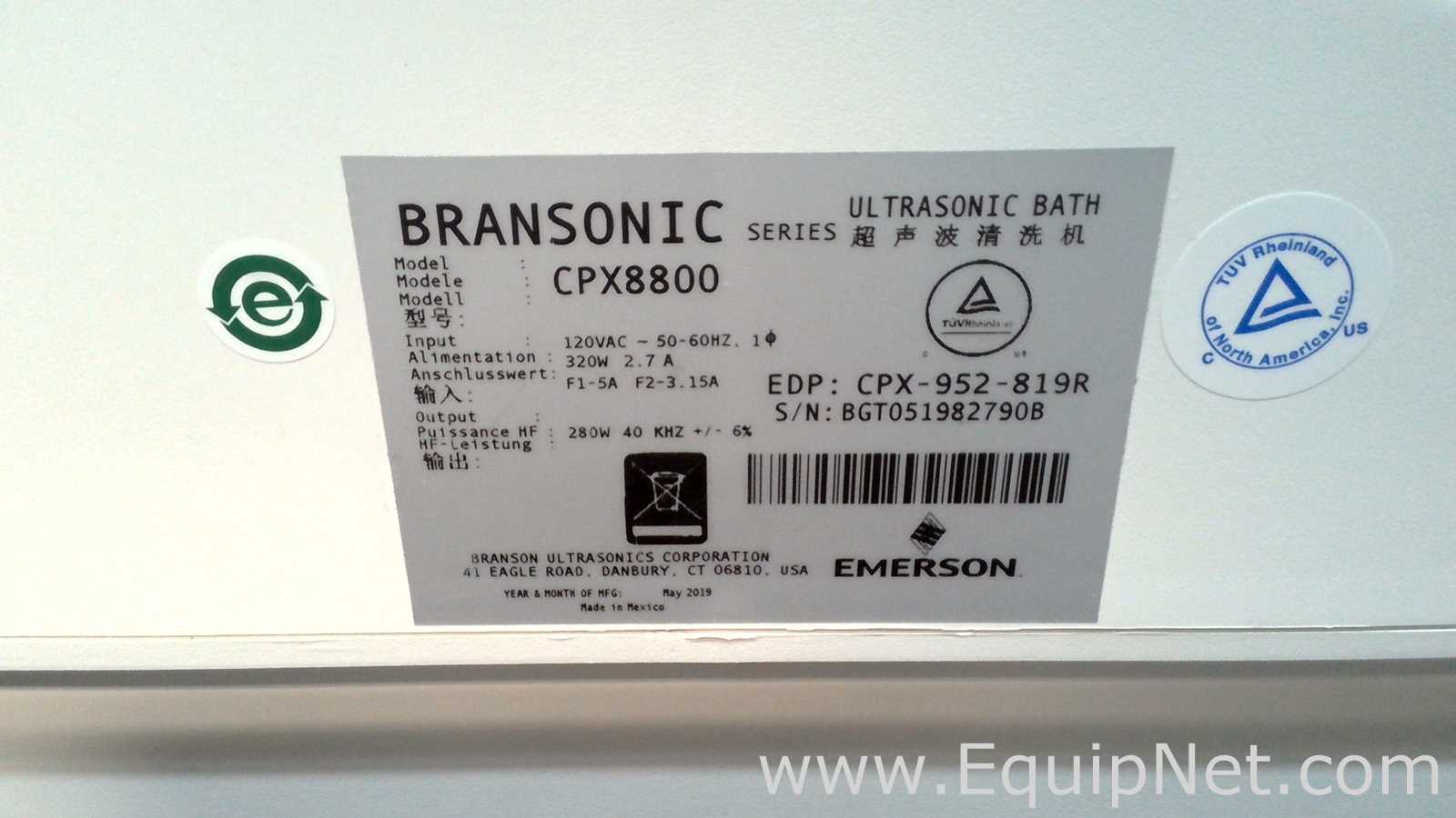 Bransonic CPX 8800 Ultrasonic Cleaner