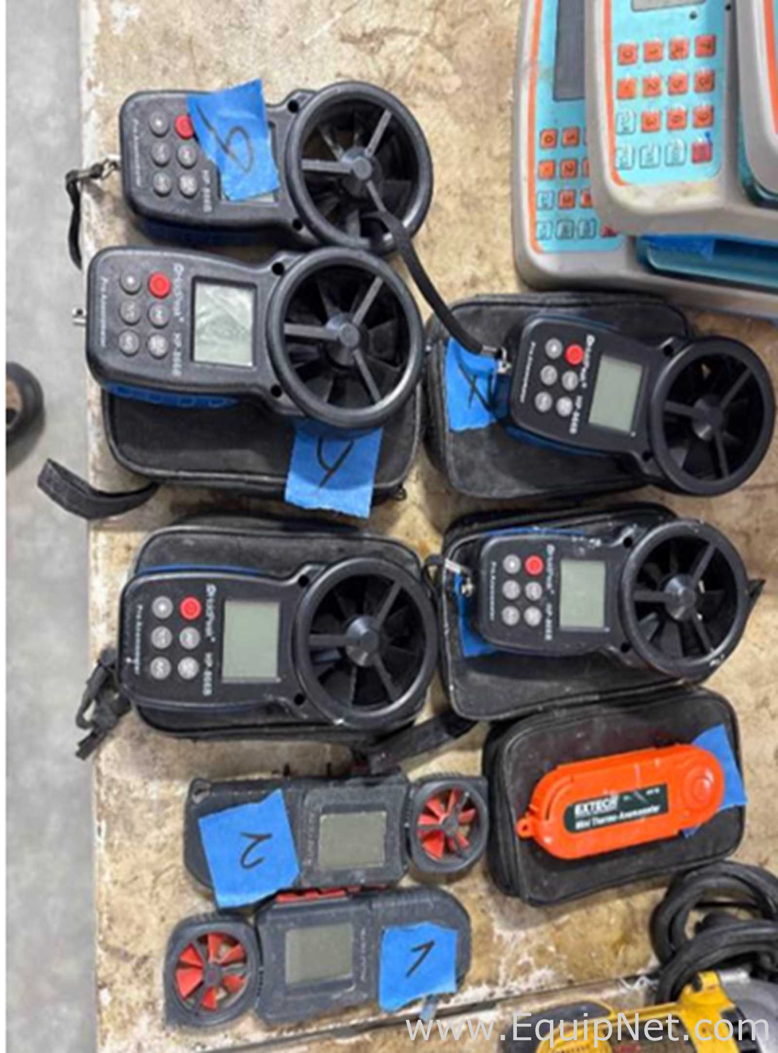 Approximately 28 Various-Sized Digital Handheld Anemometers