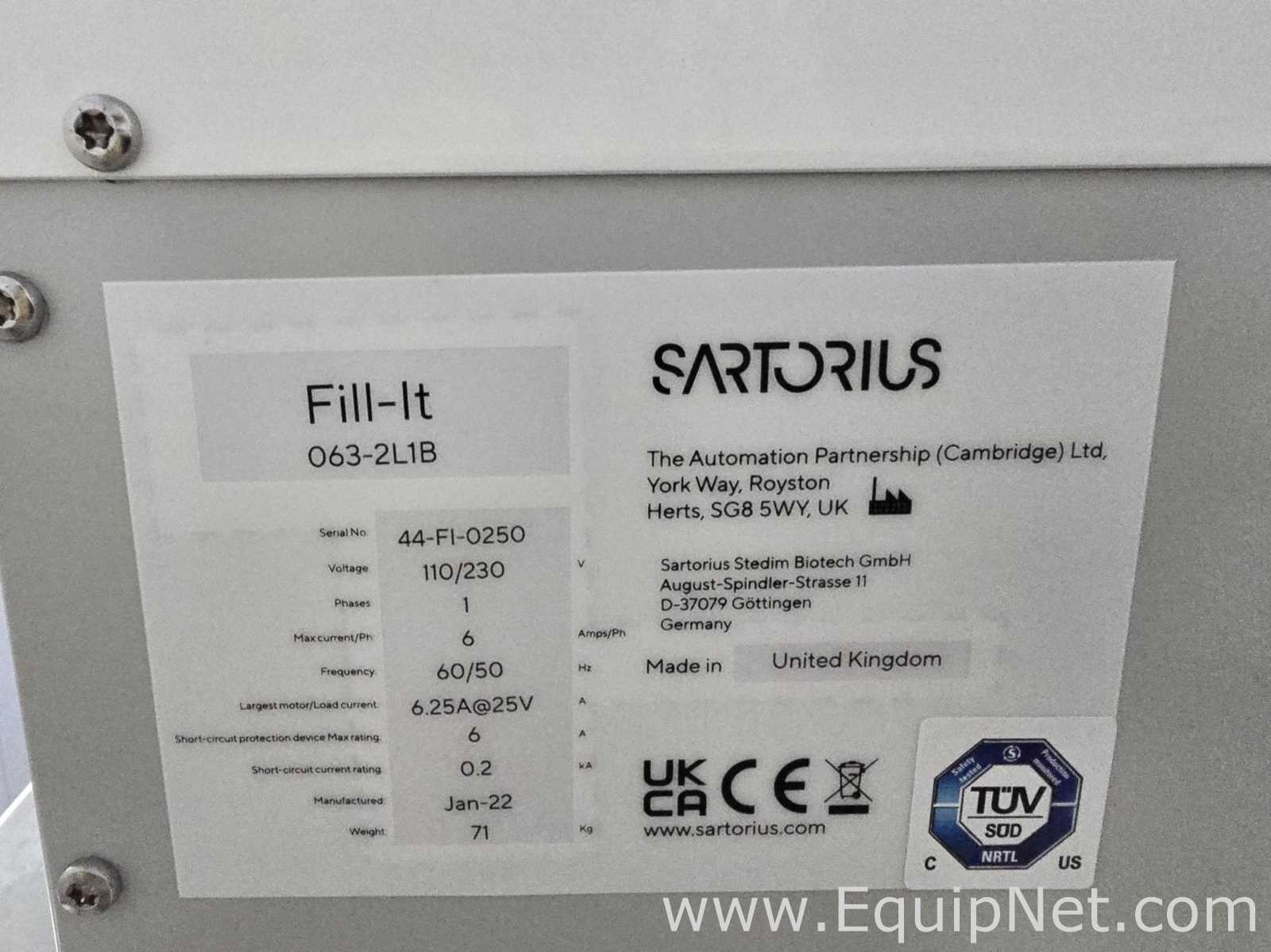 Línea de Llenado de Viales Sartorius Stedim Fill-It