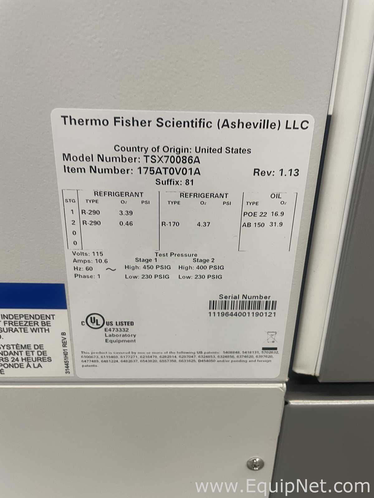 Congelador Thermo Scientific TSX 70086A