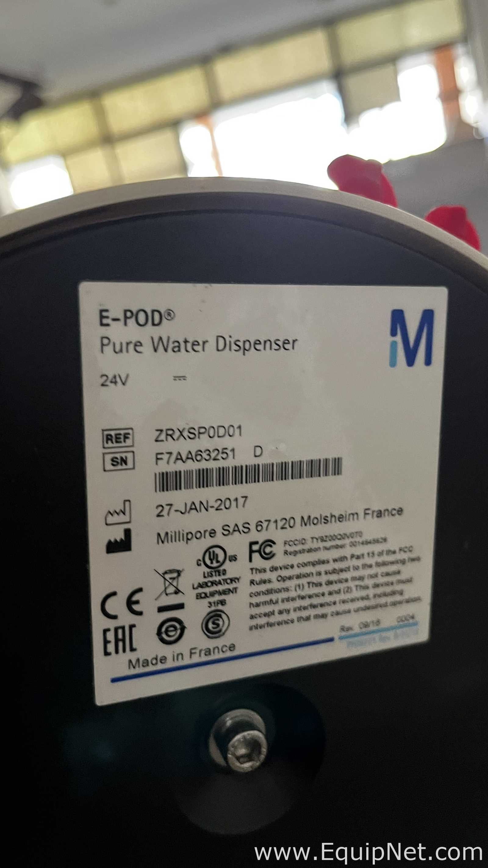 Set of Millipore E-Pod and Q-Pod Pure Water Dispenser