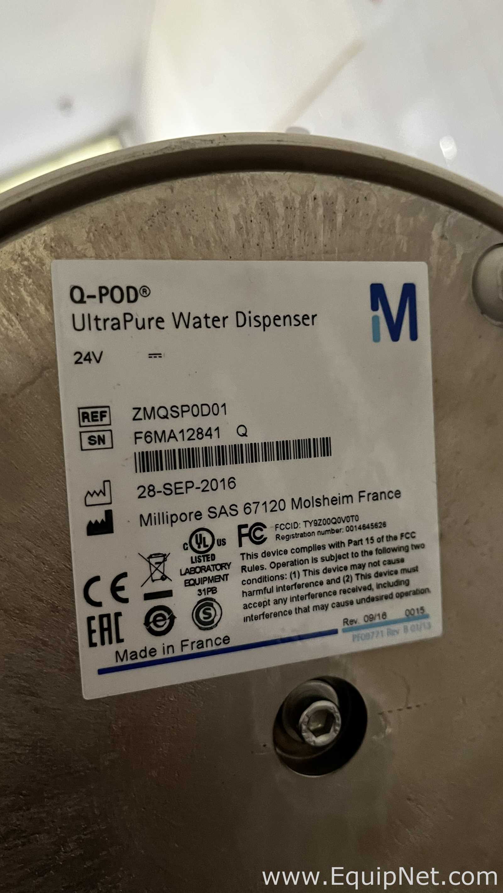 Set of Millipore E-Pod and Q-Pod Pure Water Dispenser