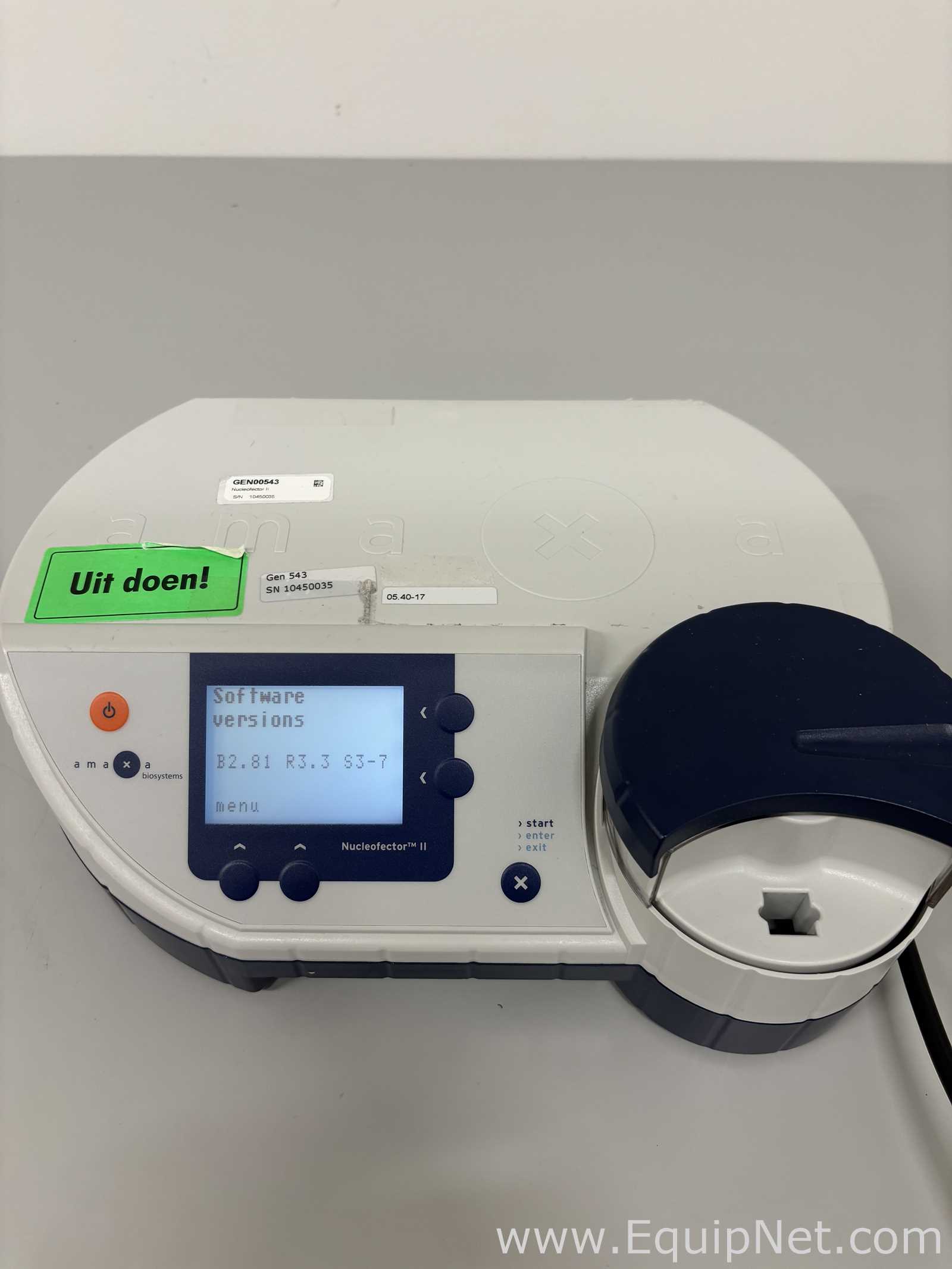 Electroforesis Amaxa BioSystems Nucleofector II