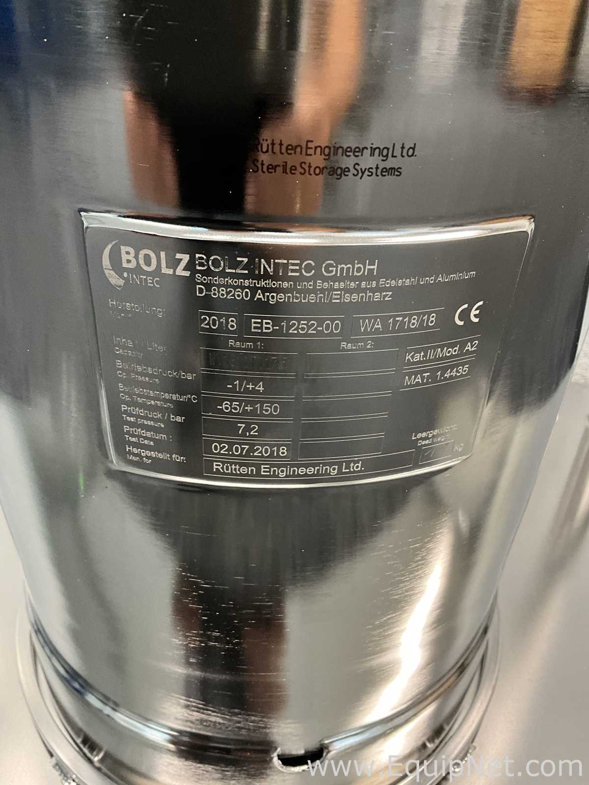 Tanque - Vaso de Pressão Rutten Engineering EB-1250-00. Sem Uso