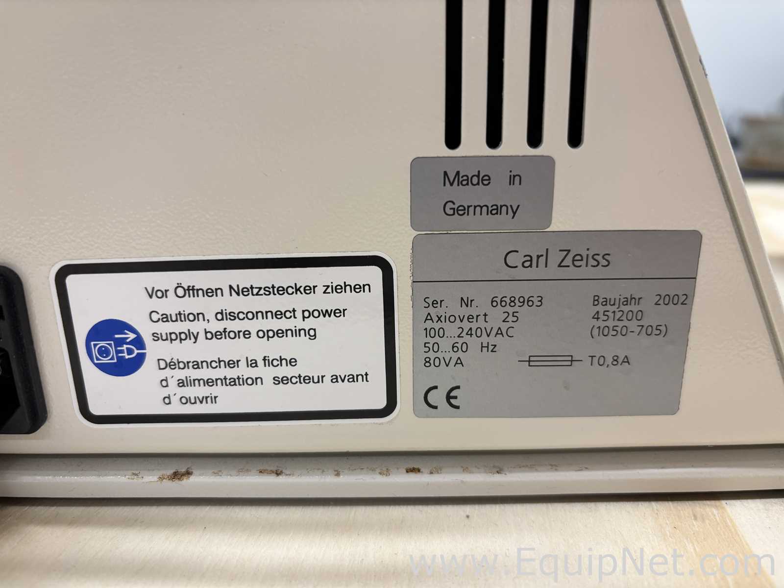 Zeiss Axiovert 25 Inverted Phase Contrast Microscope