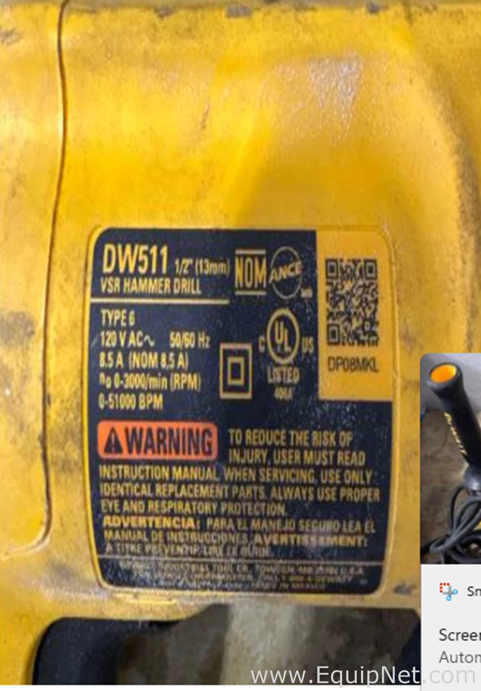 Approximately 7 DeWalt DW511 1/2-inch Hammer Drills