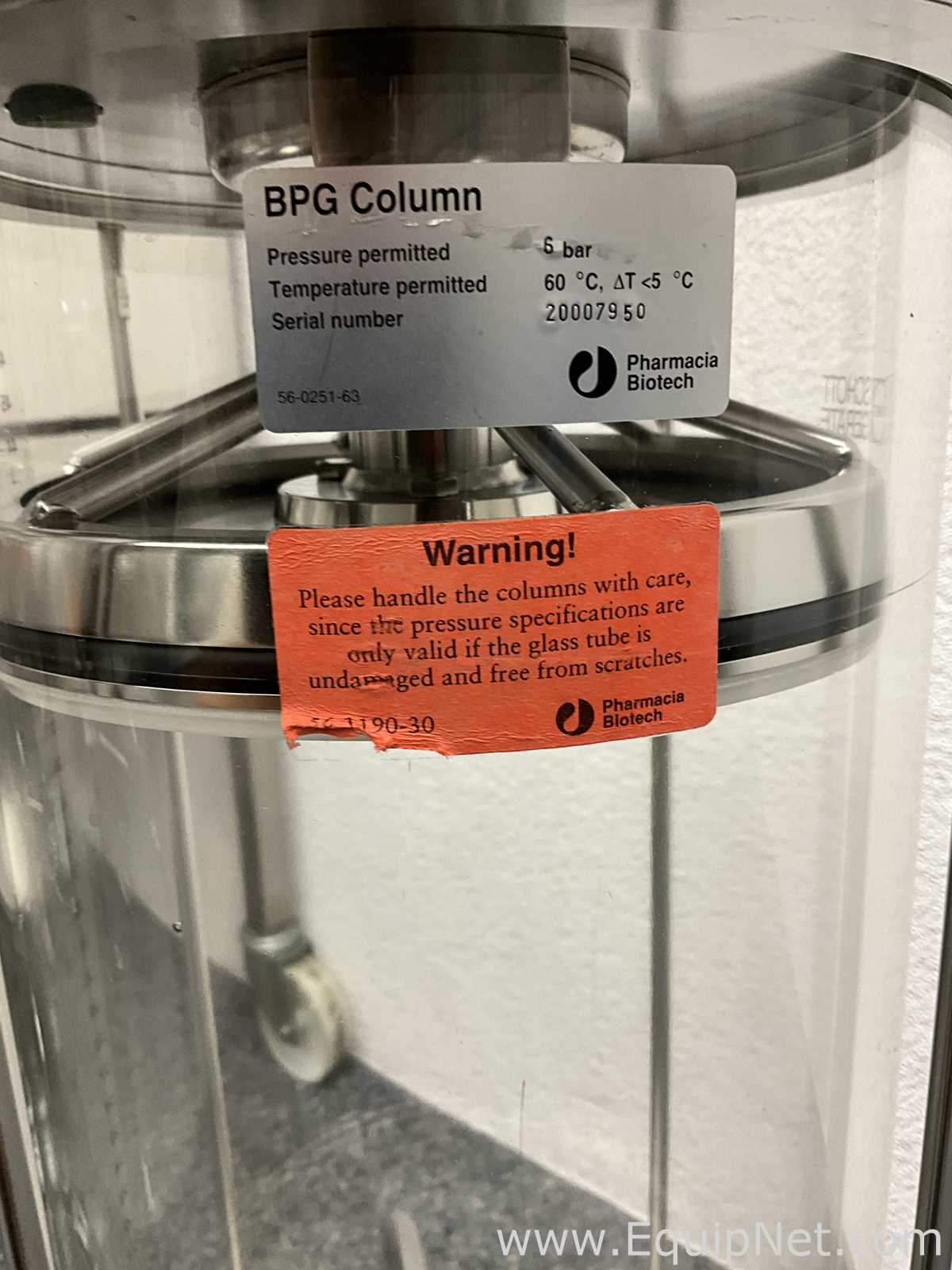Amersham Pharmacia Biotech Inc BPG 100/500 6 Litre Chromatography Column
