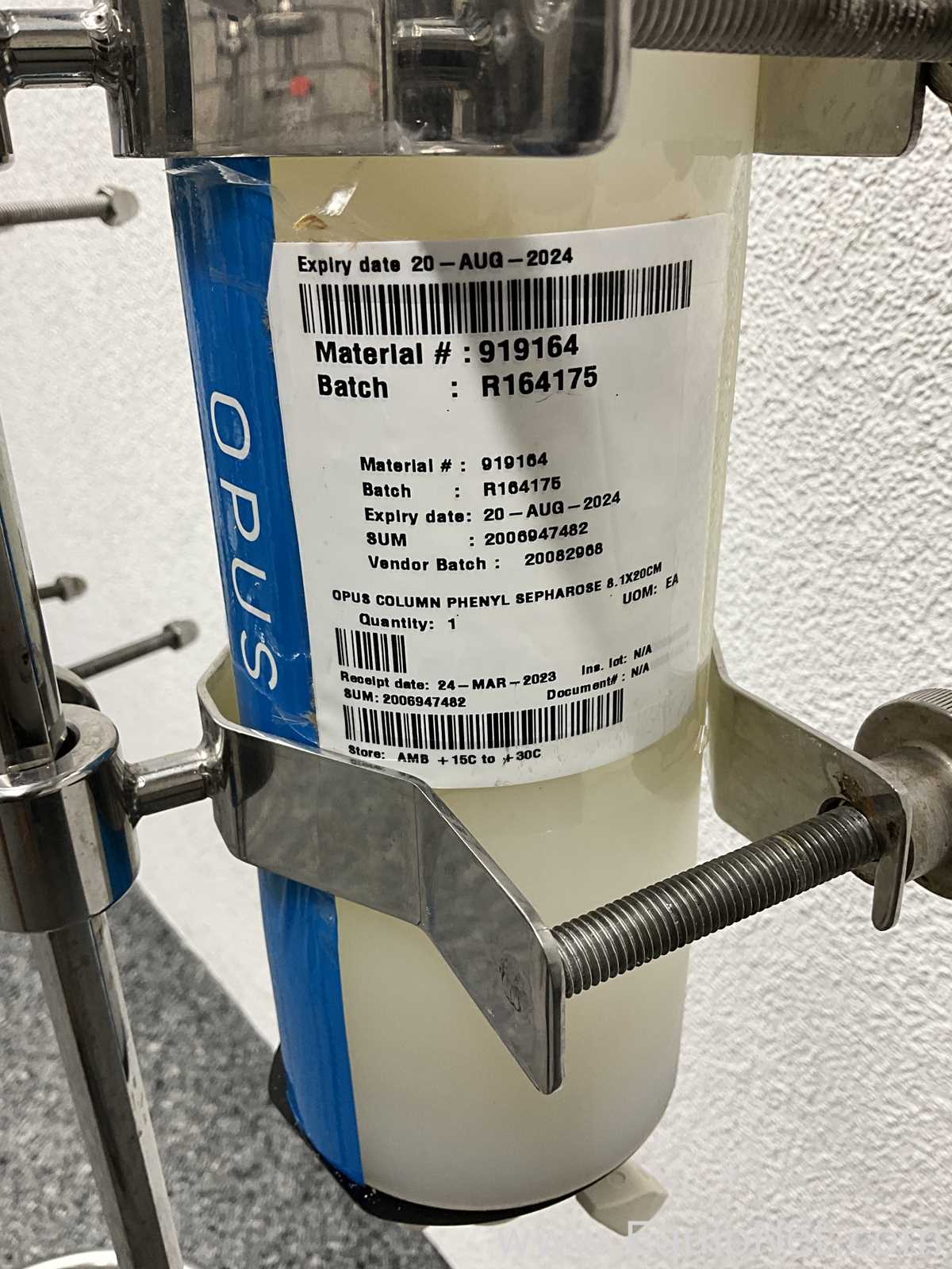Lot of 2 Repligen OPUS Column Chromatography Columns