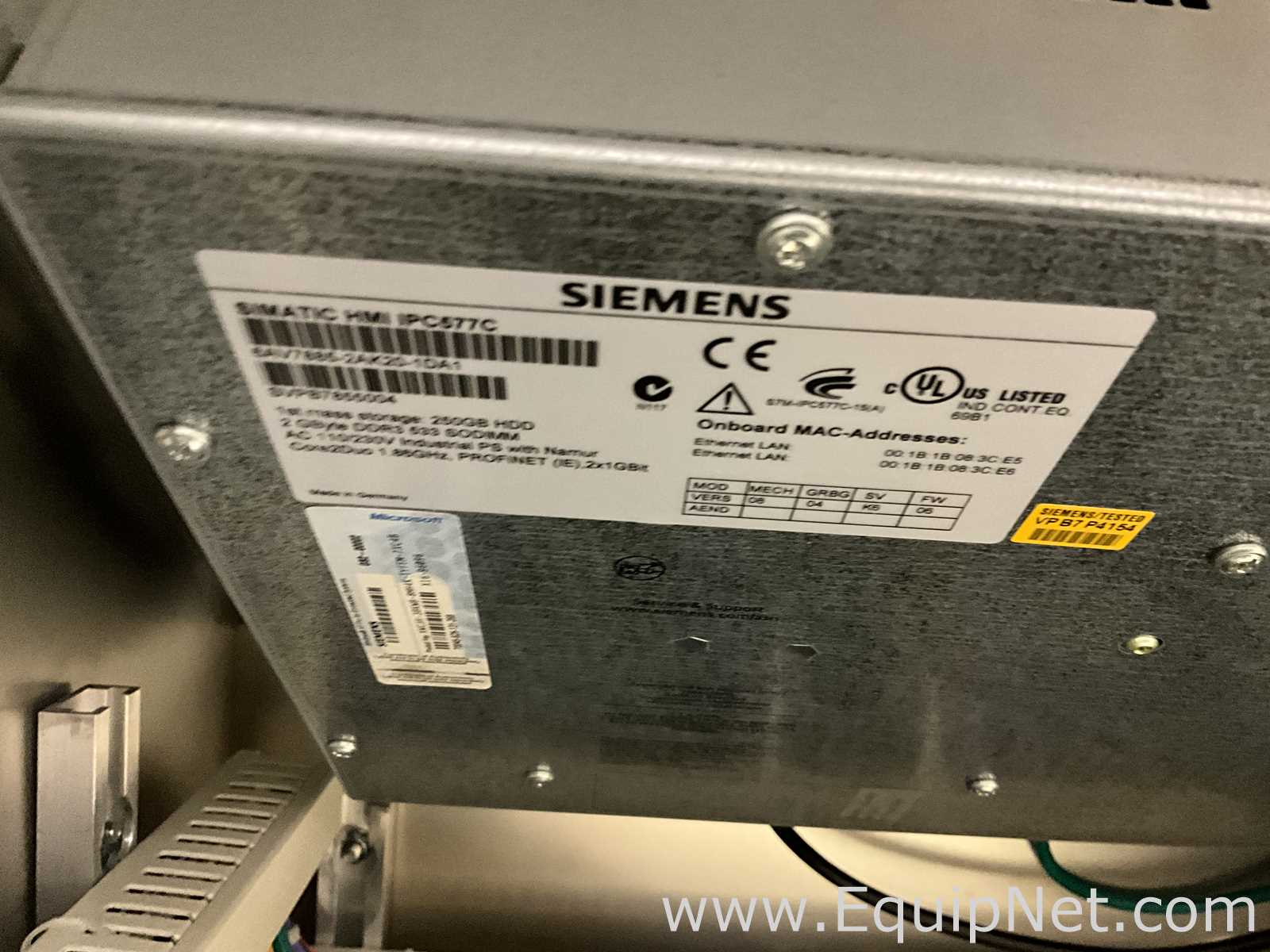 Siemens Simatic Panel HMI IPC577C With Control Cabinet