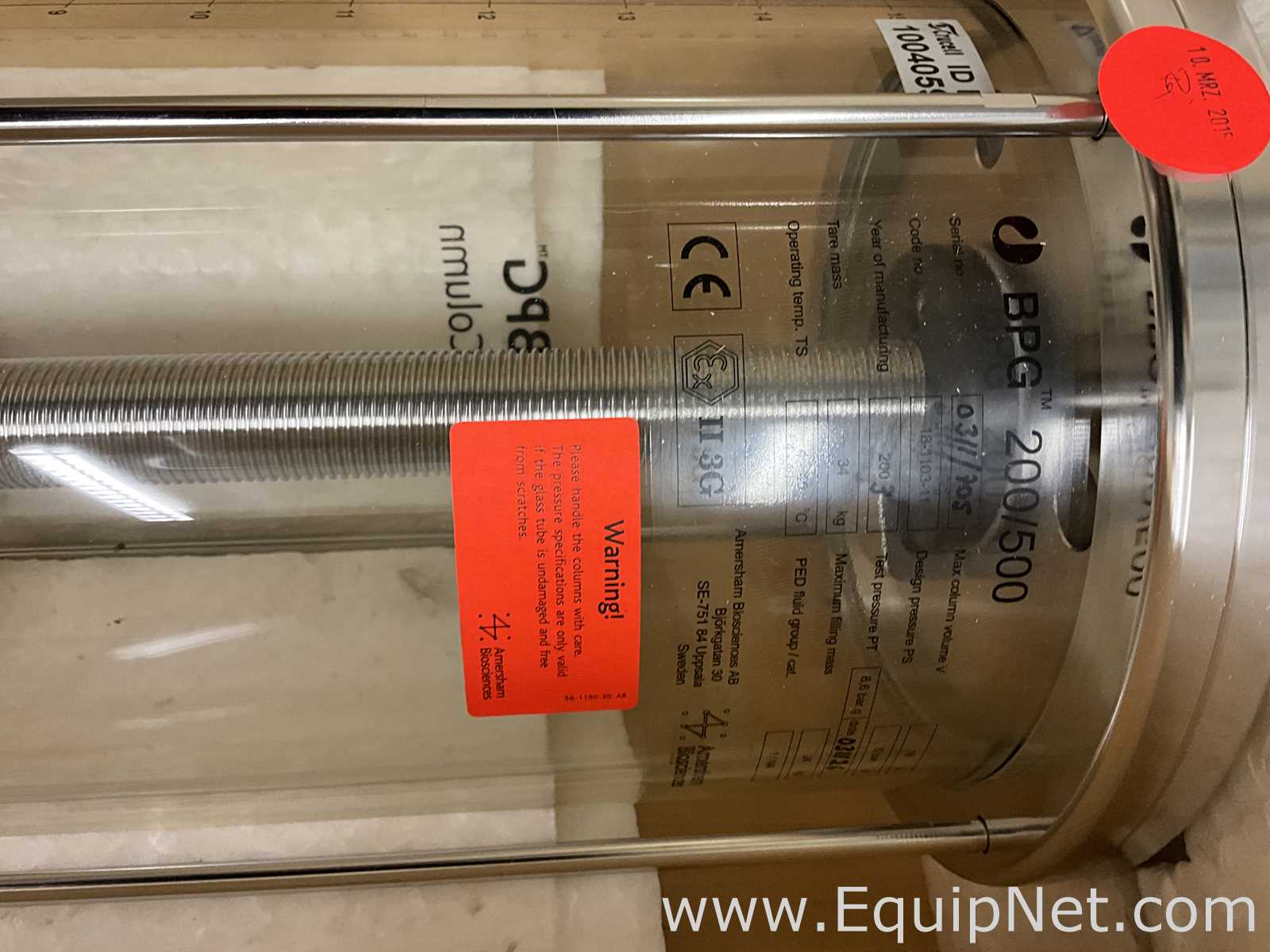 lote de  3 Coluna de Cromatografia Amersham Pharmacia Biotech Inc BPG 200/500