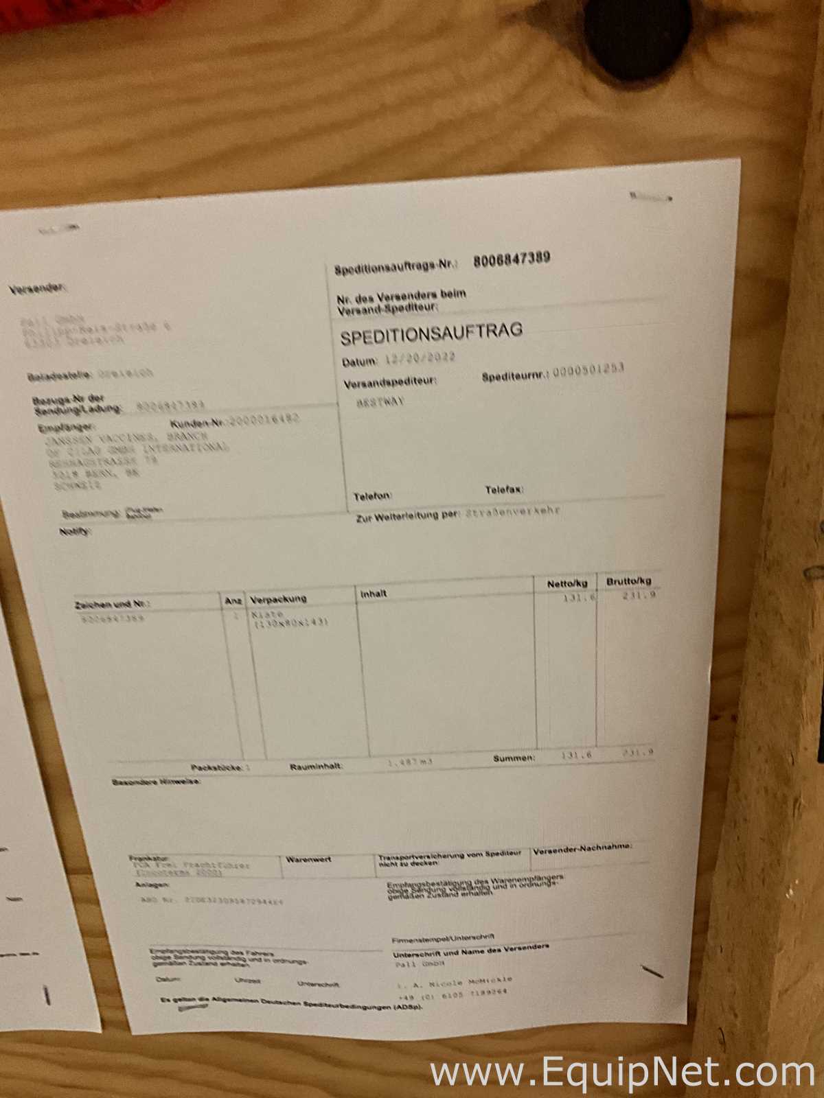 Unused Pall Life Sciences Palltronic AquaWIT IV Filter Integrity Test System