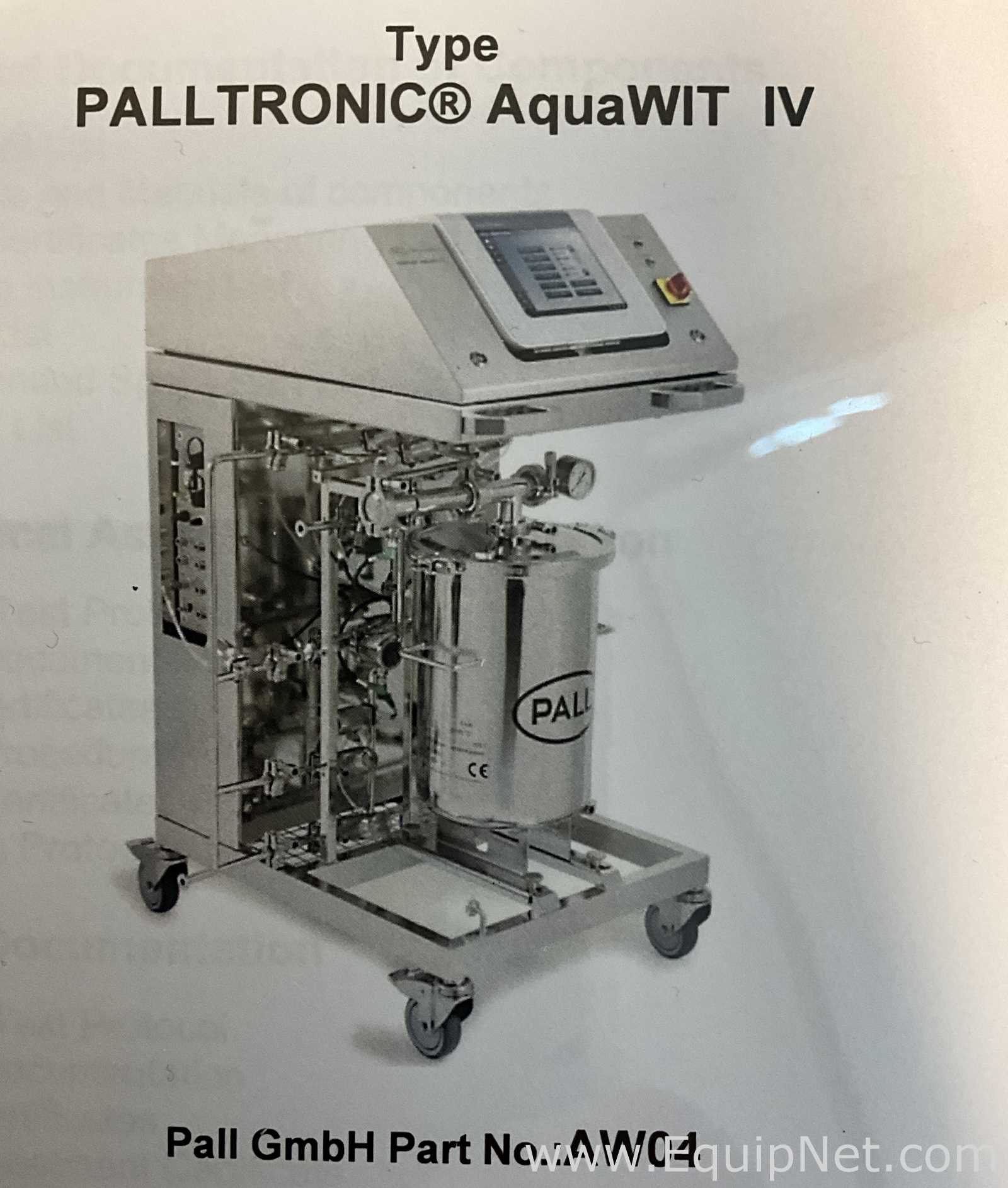 Unused Pall Life Sciences Palltronic AquaWIT IV Filter Integrity Test System
