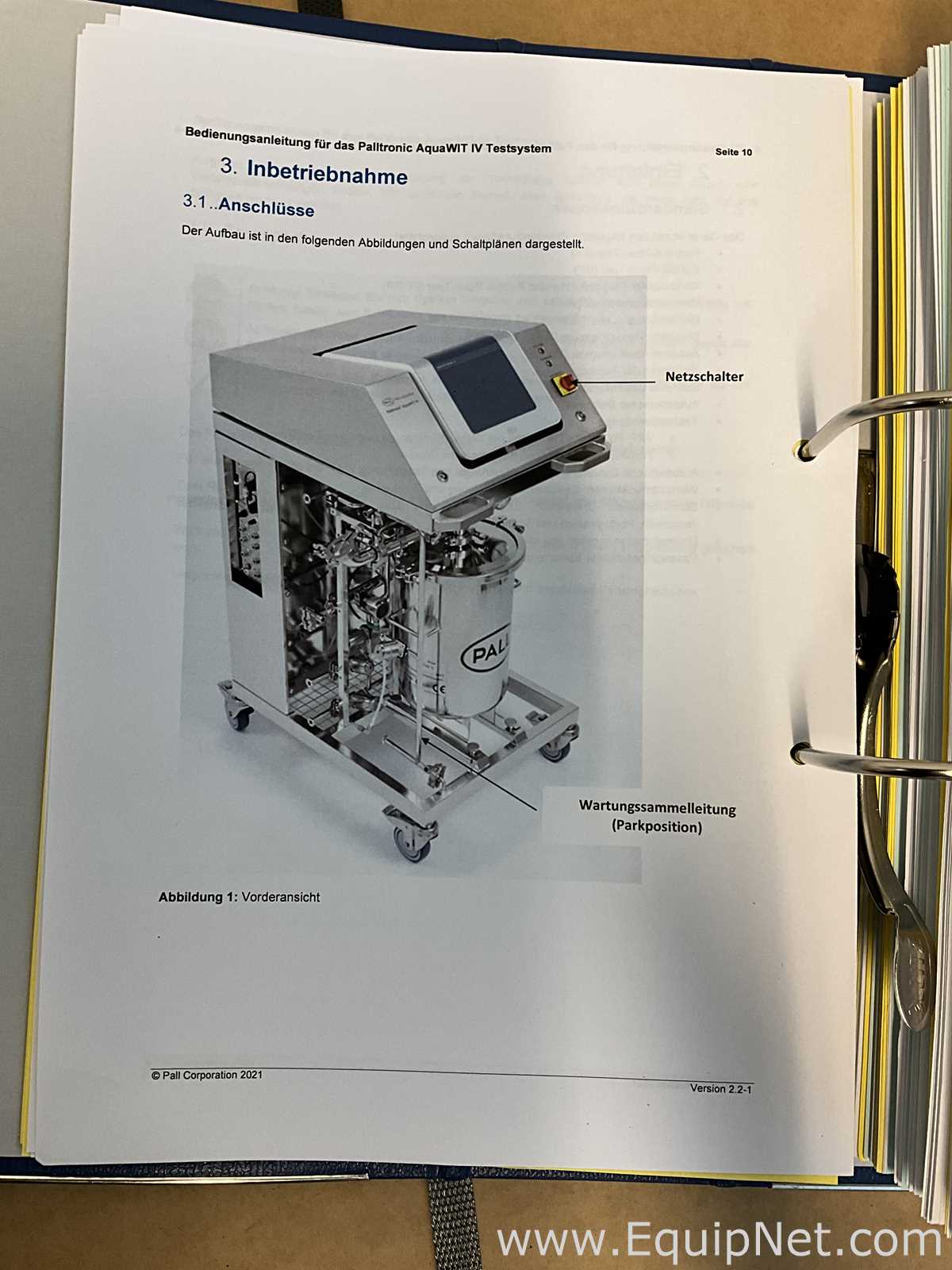 Unused Pall Life Sciences Palltronic AquaWIT IV Filter Integrity Test System