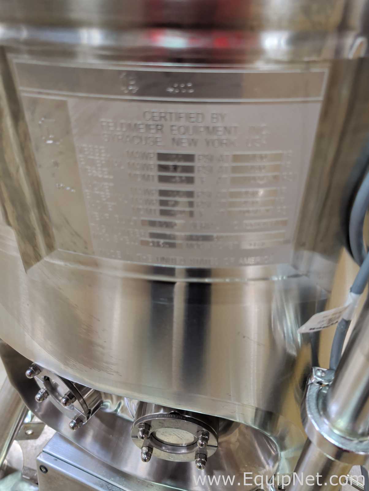 2010 Feldmeier 316L Stainless Steel 100 Liter Jacketed Pressure Vessel