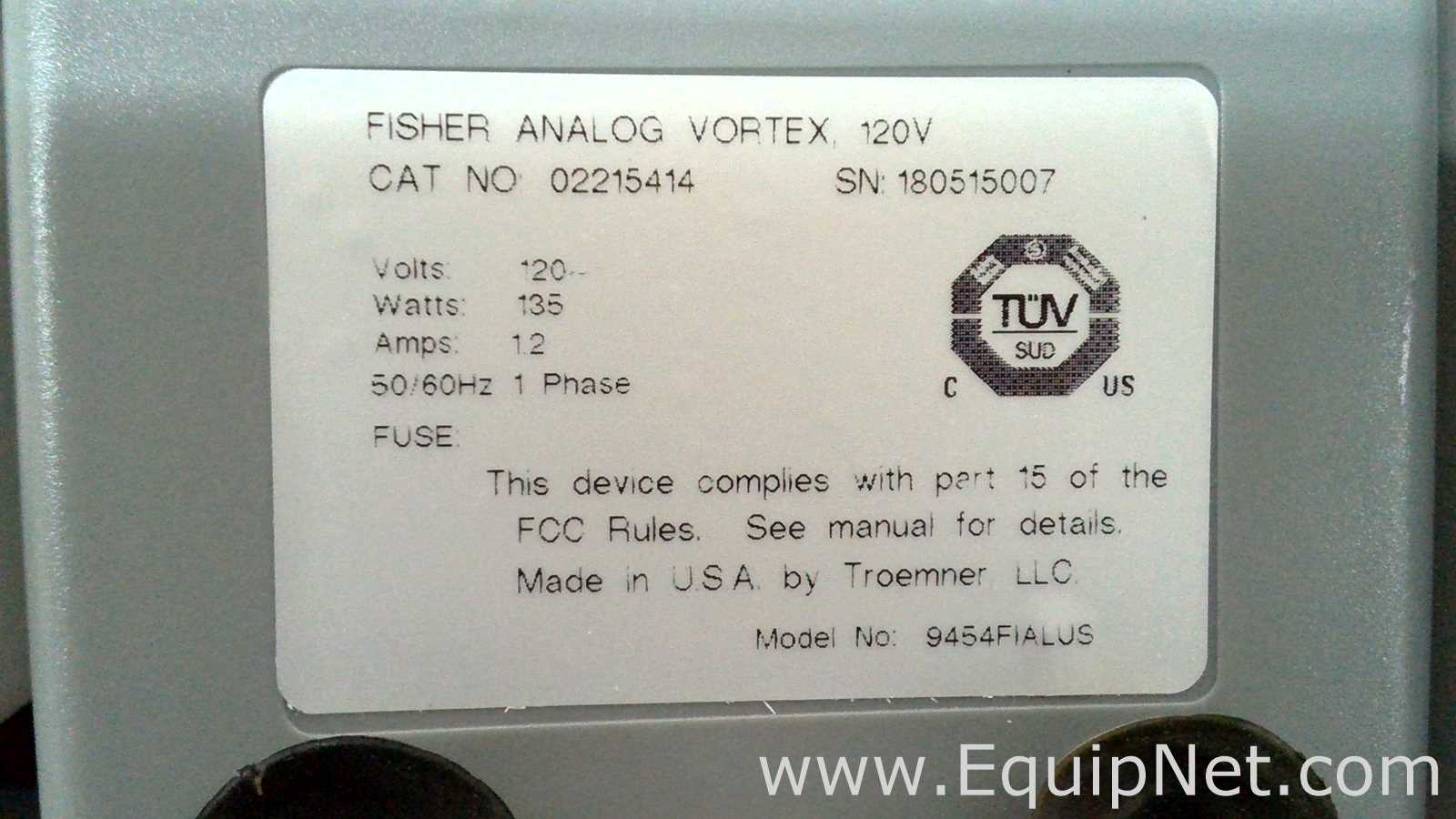 Lote de 6 Agitador Fisherbrand ANALOG VORTEX 002215414