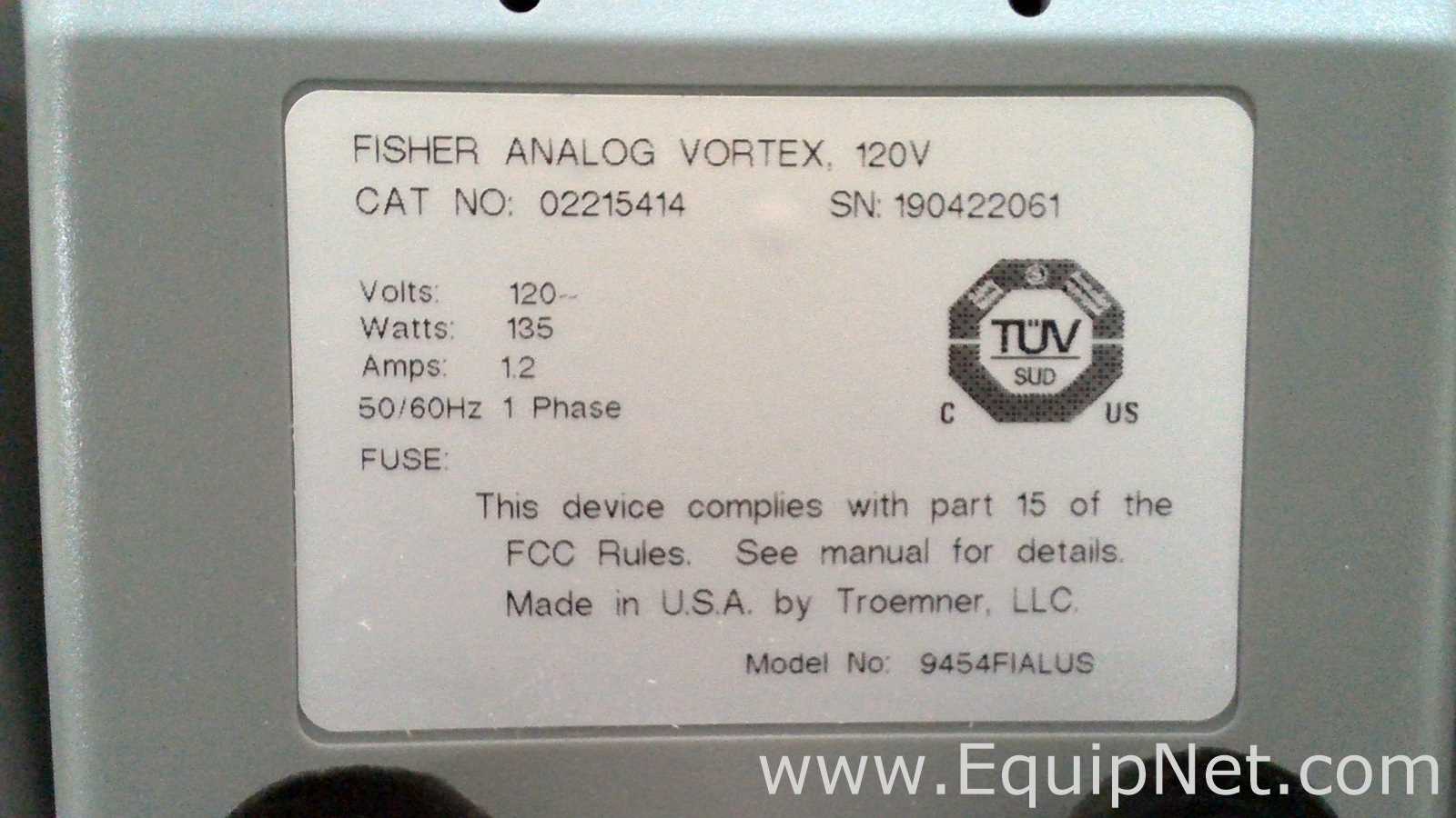 Lote de 6 Agitador Fisherbrand ANALOG VORTEX 002215414