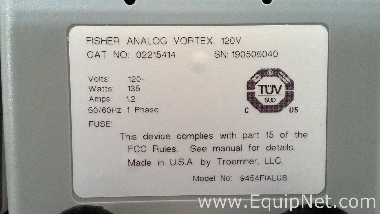 Lote de 6 Agitador Fisherbrand ANALOG VORTEX 002215414