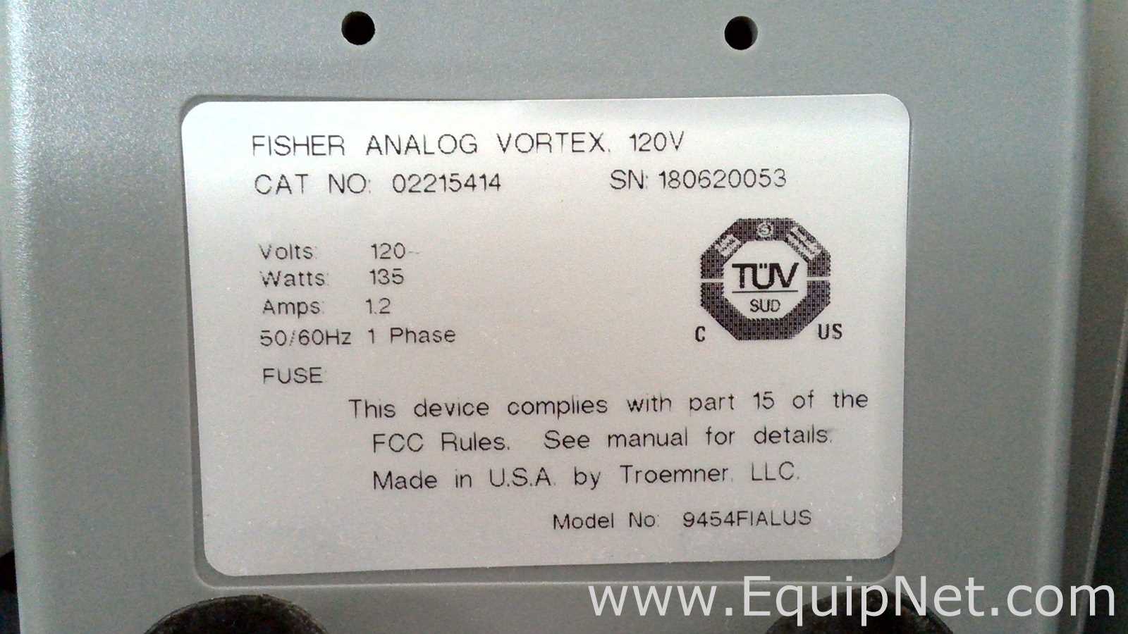Lote de 6 Agitador Fisherbrand ANALOG VORTEX 002215414
