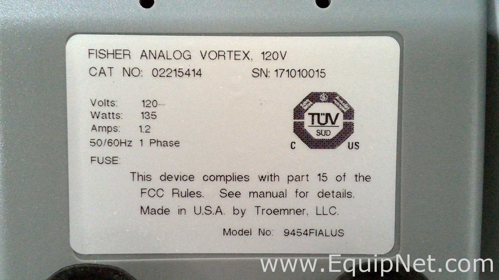 Lote de 6 Agitador Fisherbrand ANALOG VORTEX 002215414