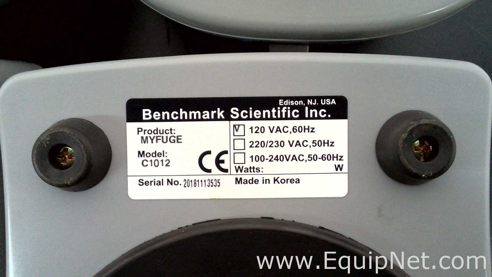 lote de  6 Centrífuga para Laboratórios Benchmark Scientific Inc. myFuge C1012