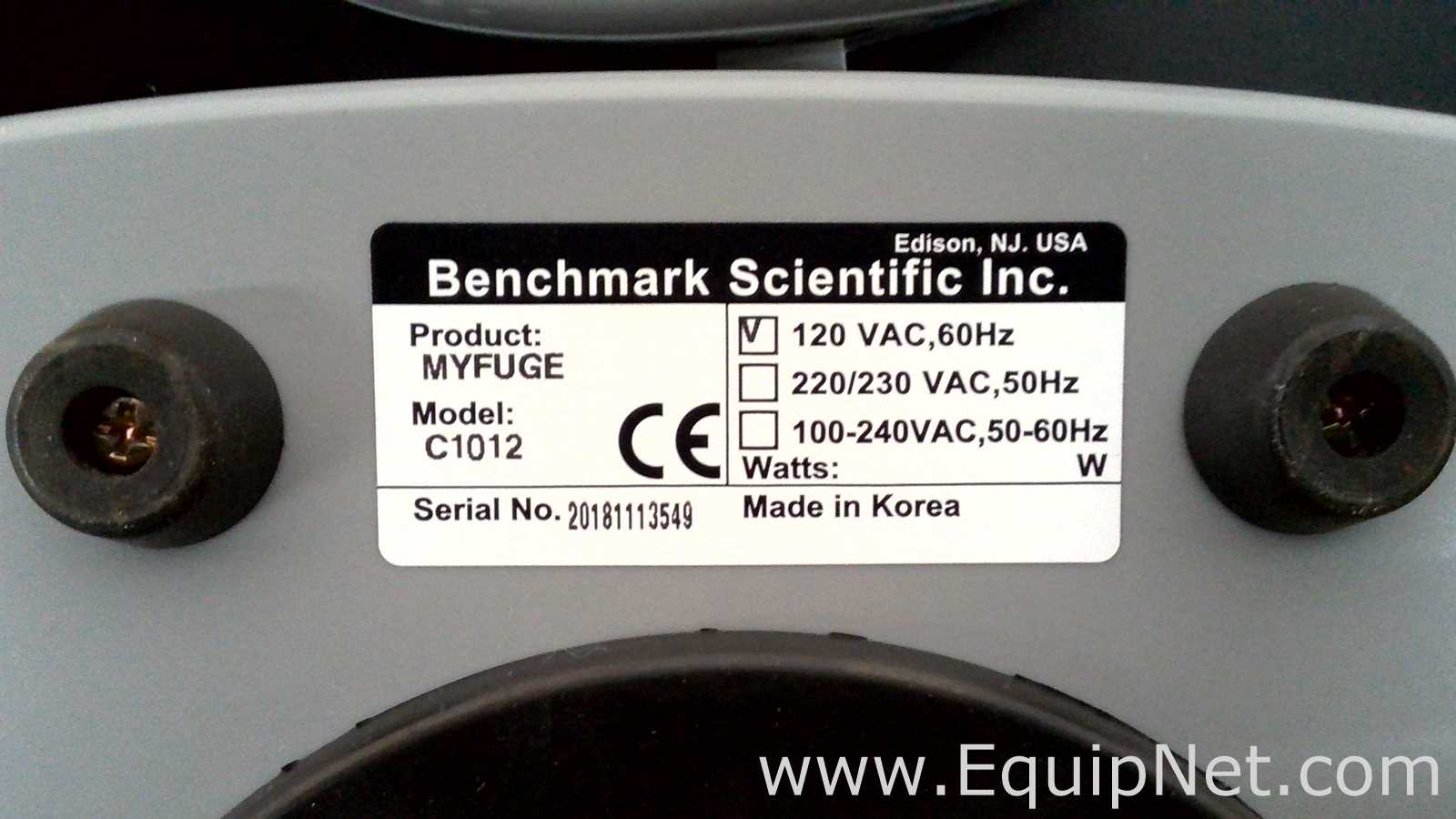 lote de  6 Centrífuga para Laboratórios Benchmark Scientific Inc. myFuge C1012