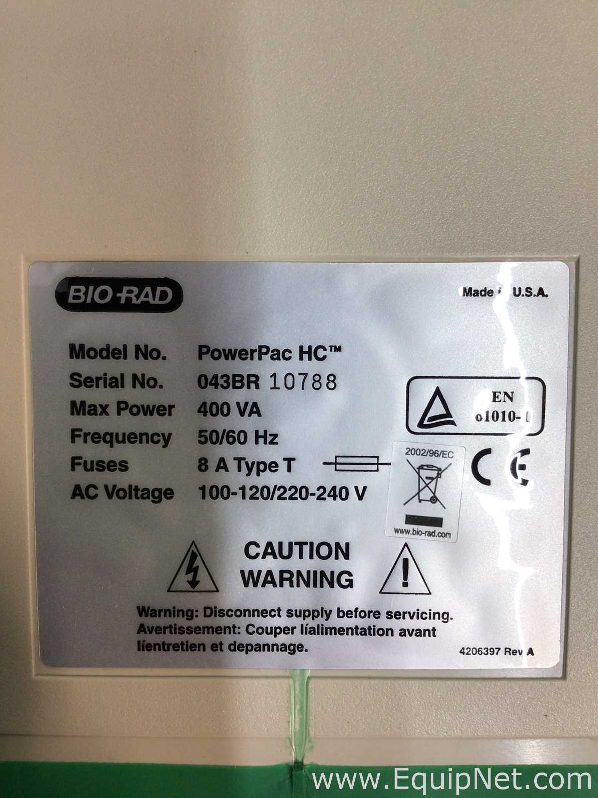 Bio Rad PowerPac HC Electrophoresis Power Supply