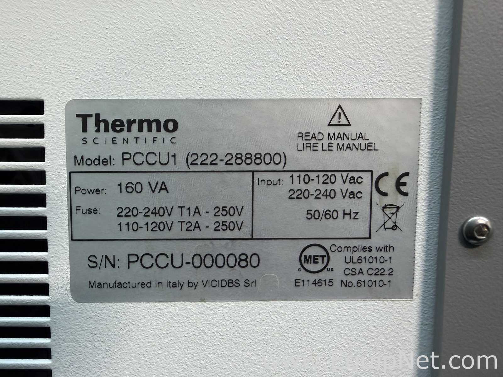 Thermo Scientific 222-288800 PCCU1 Peltier Control and Cooling Unit