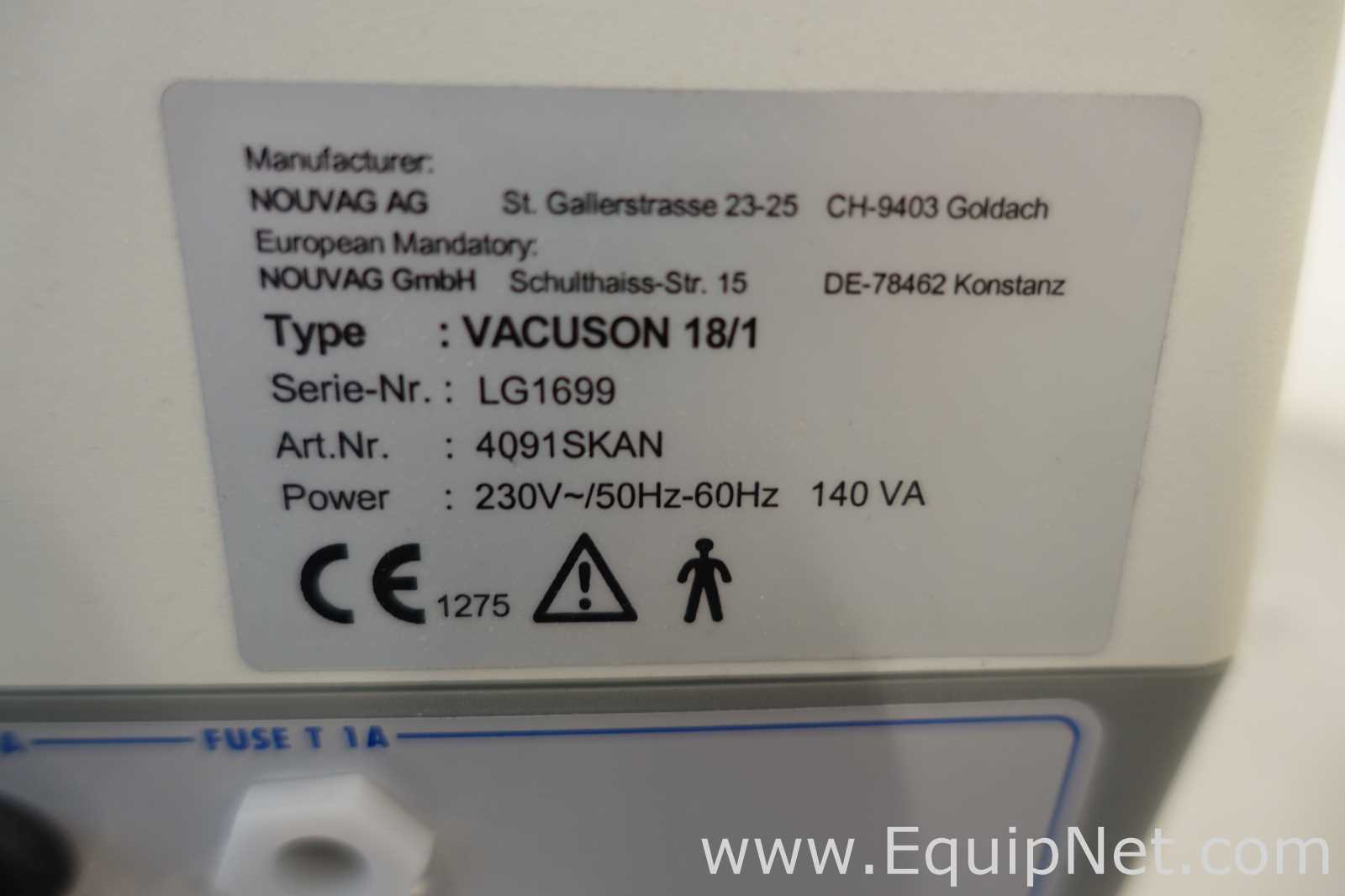 Bomba de Vacío Nouvag AG Vacuson 18/1