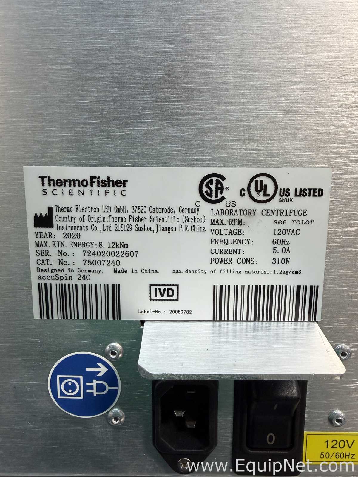 Centrífuga para laboratorio Thermo Fisher Scientific AccuSpin 24C