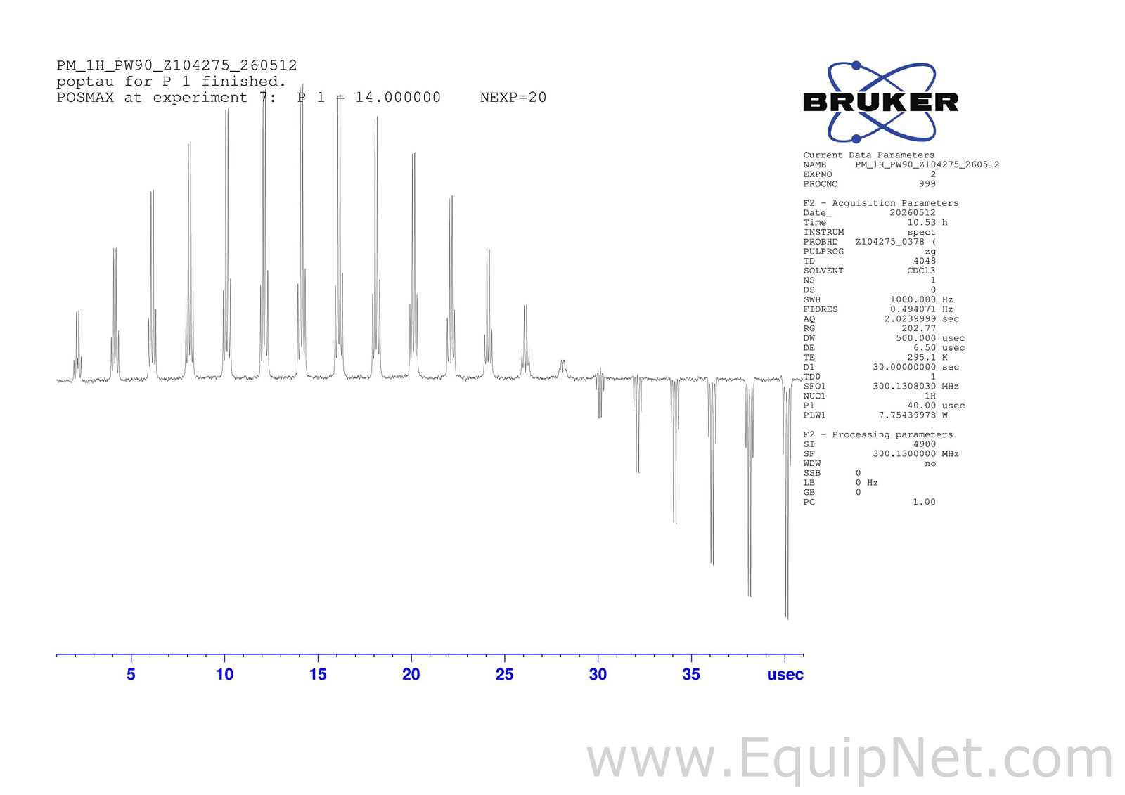 Bruker Avance III HD Console With 300MHz UltraShield Magnet NMR