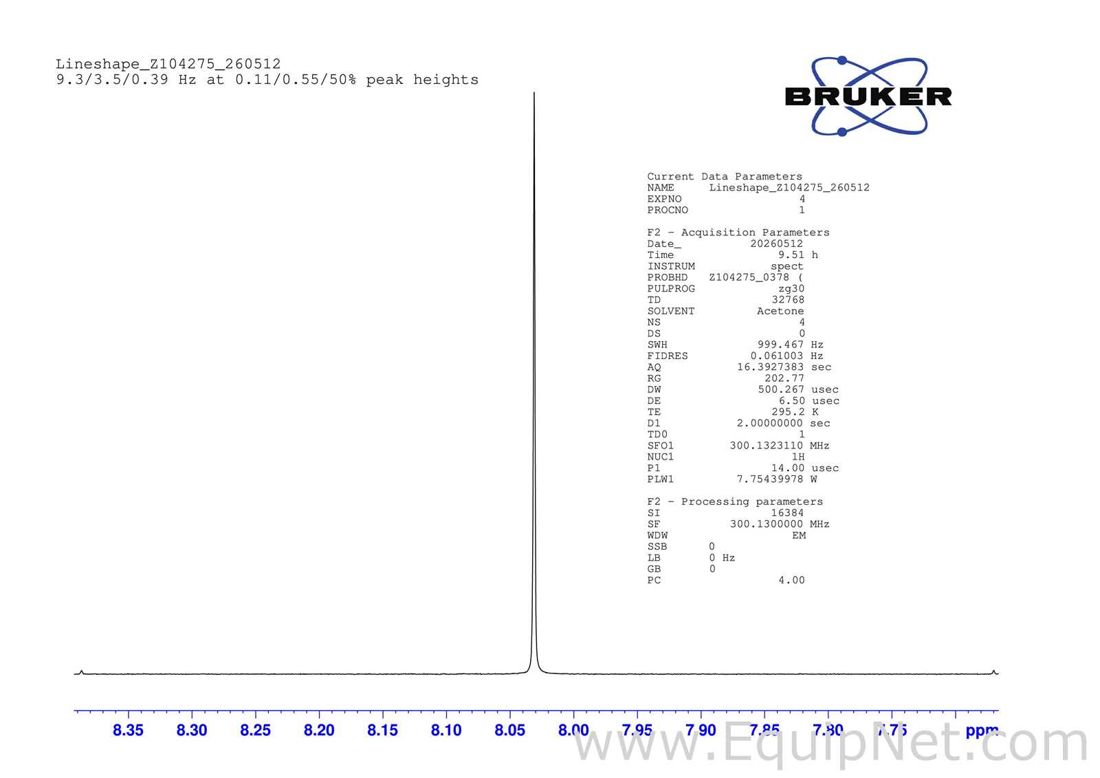 Bruker Avance III HD Console With 300MHz UltraShield Magnet NMR