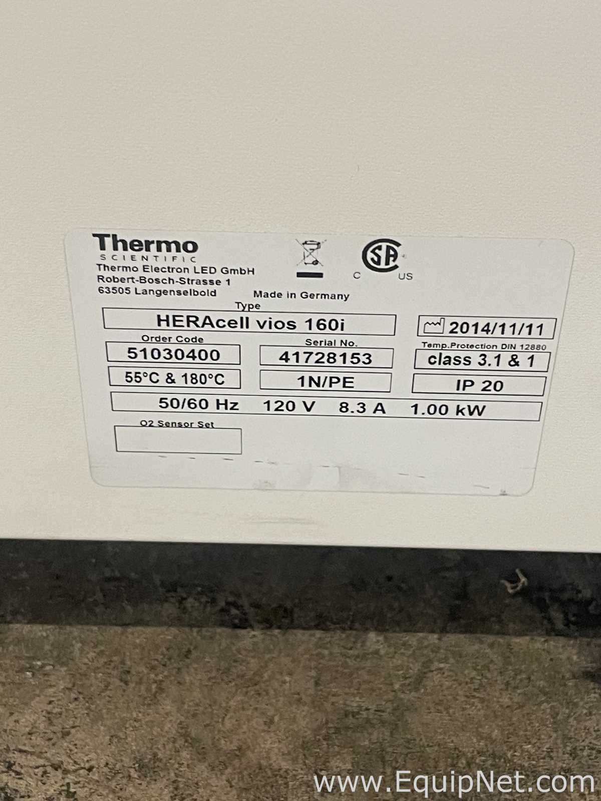Lot of 2 Thermo Scientific Heracell Vios 160i CO2 Incubator