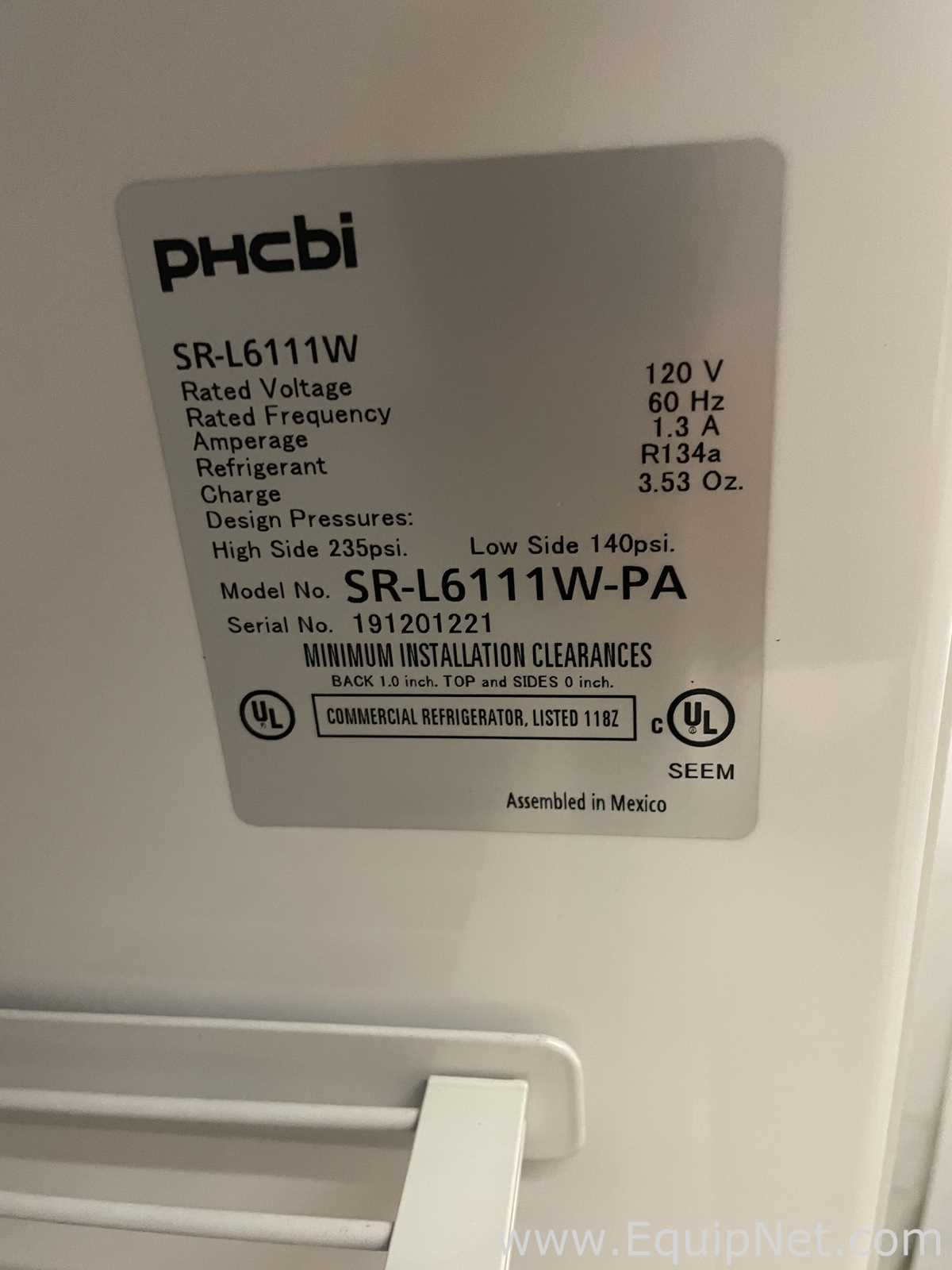 Lot of 2 PHCBI SR-L6111W-PA Undercounter Laboratory Refrigerator