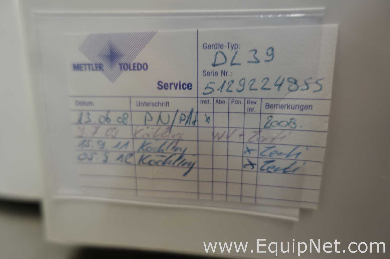 Mettler Toledo DL39 Karl Fischer Coulometer