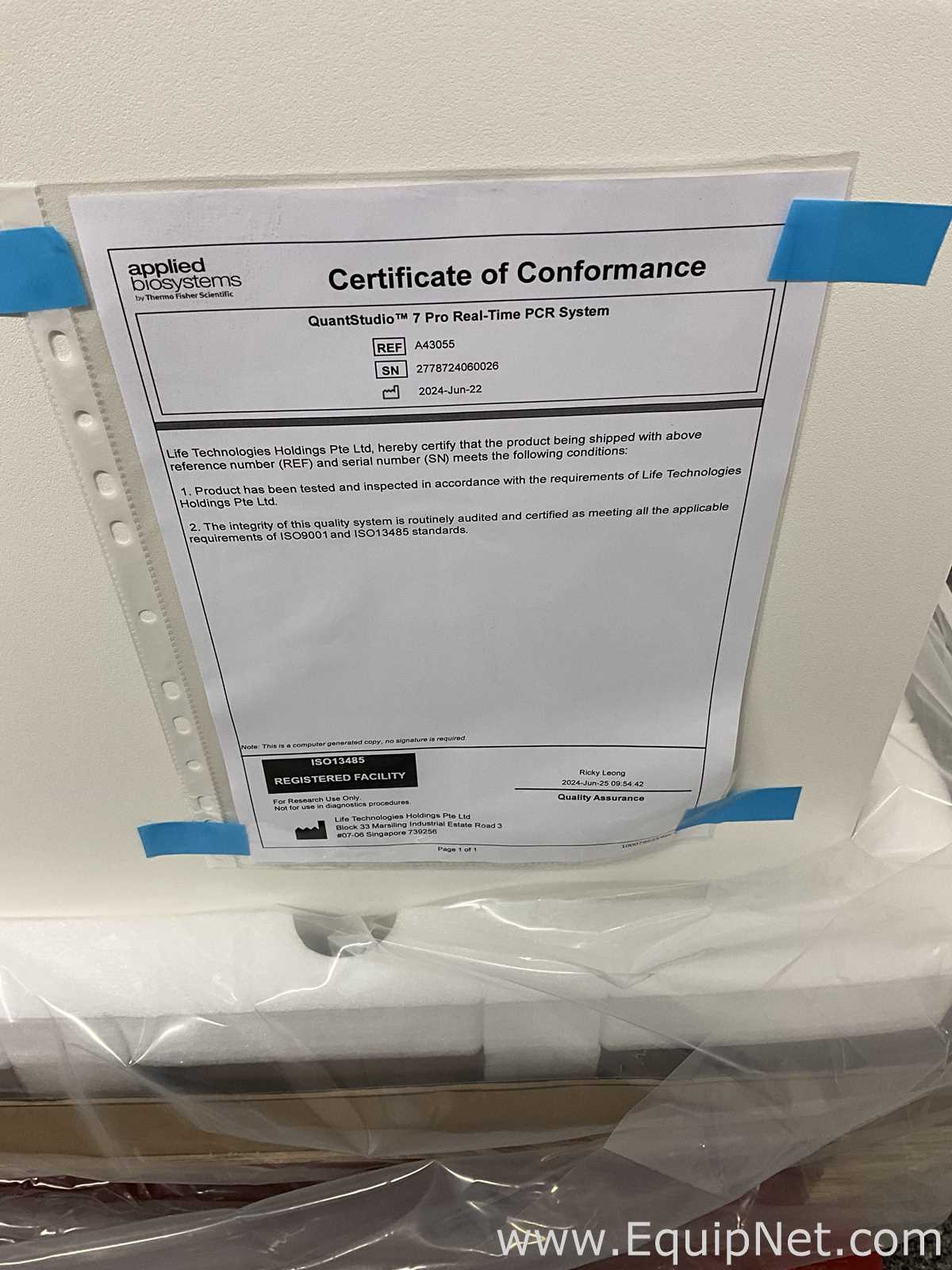 Unused Applied Biosystems QuantStudio 7 Pro Real-Time PCR System