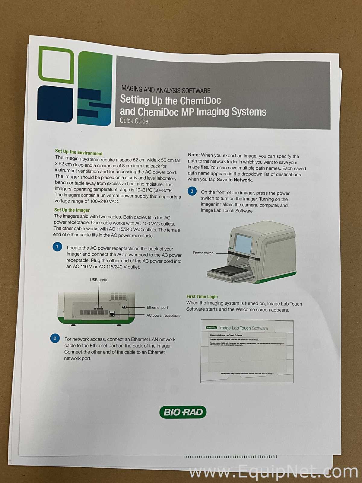 Unused Bio-Rad ChemiDoc MP Imaging System
