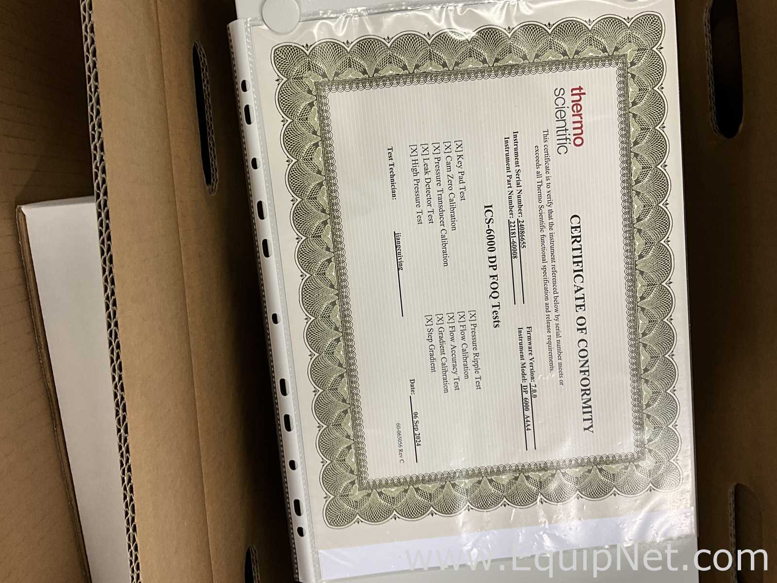Unused ThermoFisher scientific Dionex ICS 6000 Ion Chromatography HPIC System