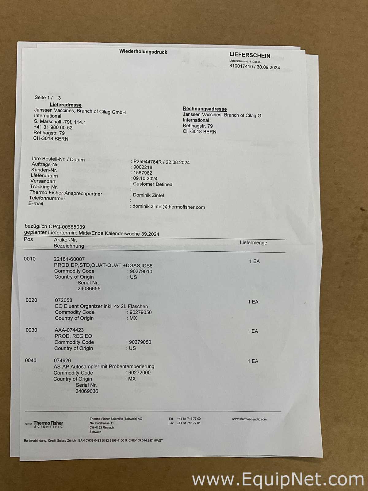 Unused ThermoFisher scientific Dionex ICS 6000 Ion Chromatography HPIC System