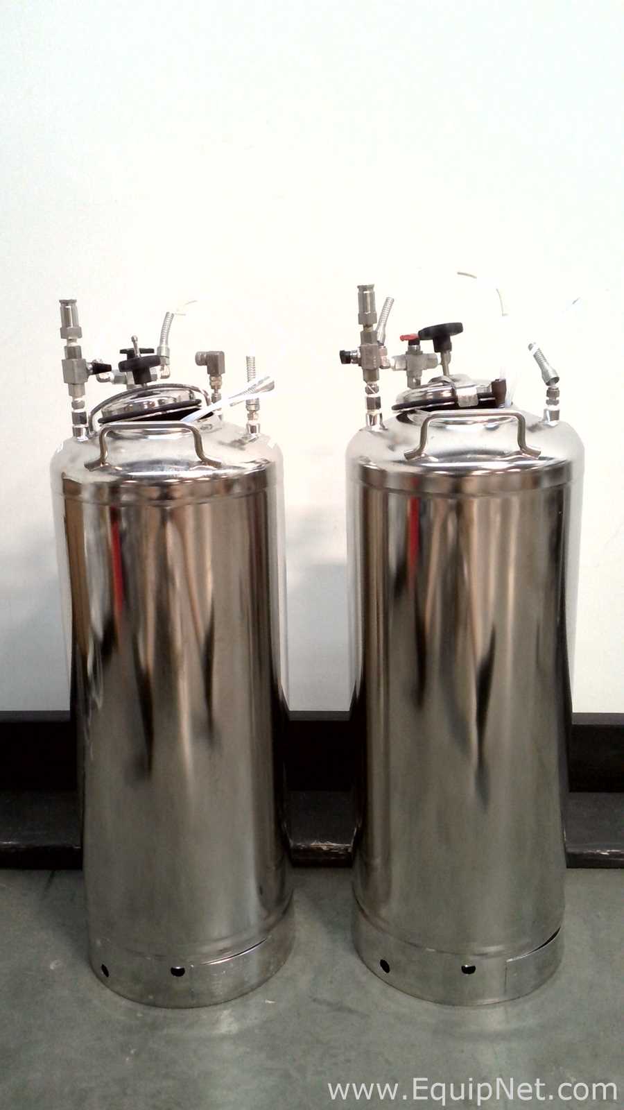 Lot of 2 Apache Stainless Equipment Stainless Steel Pressure Vessels
