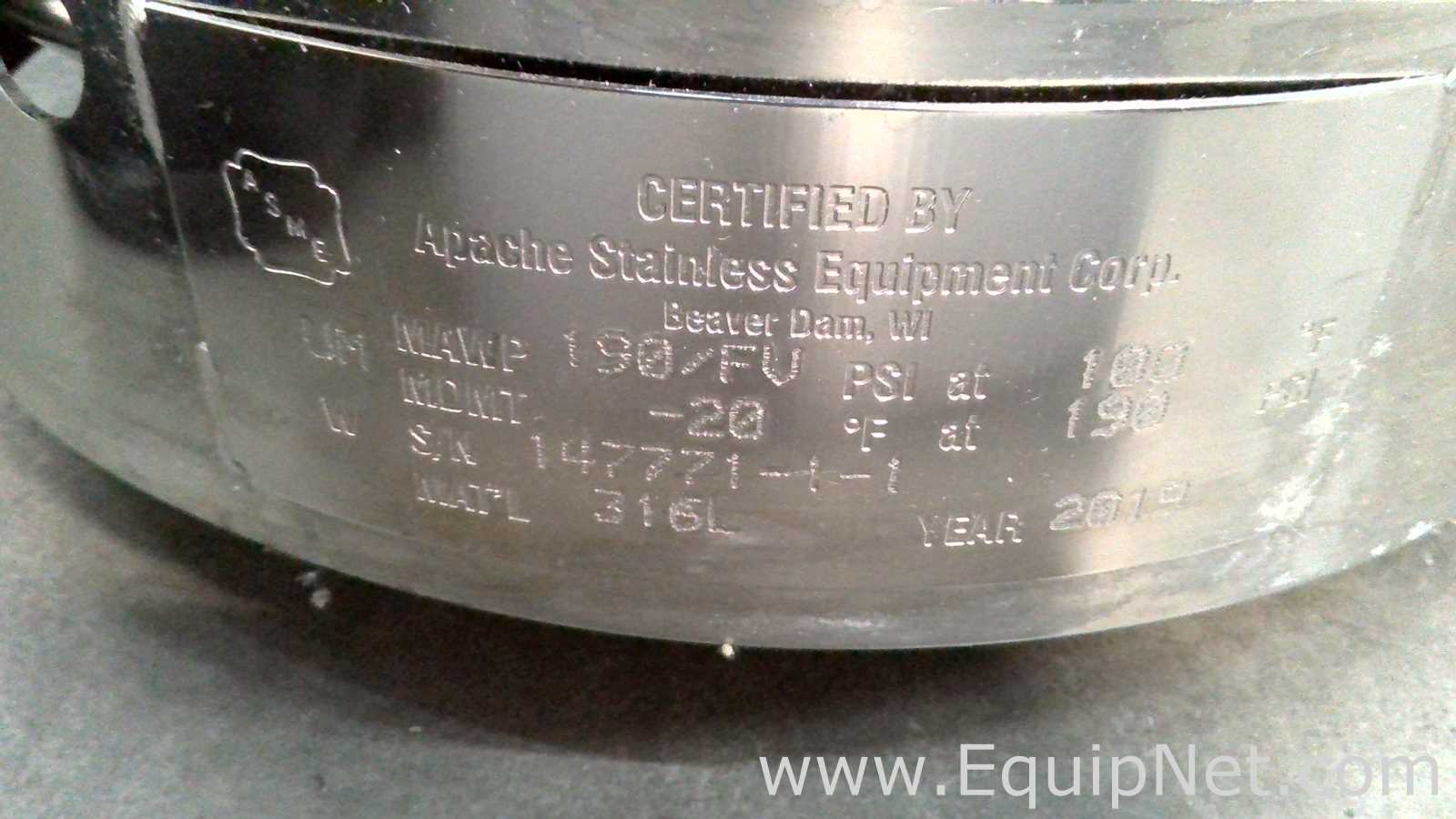 Lot of 2 Apache Stainless Equipment Stainless Steel Pressure Vessels