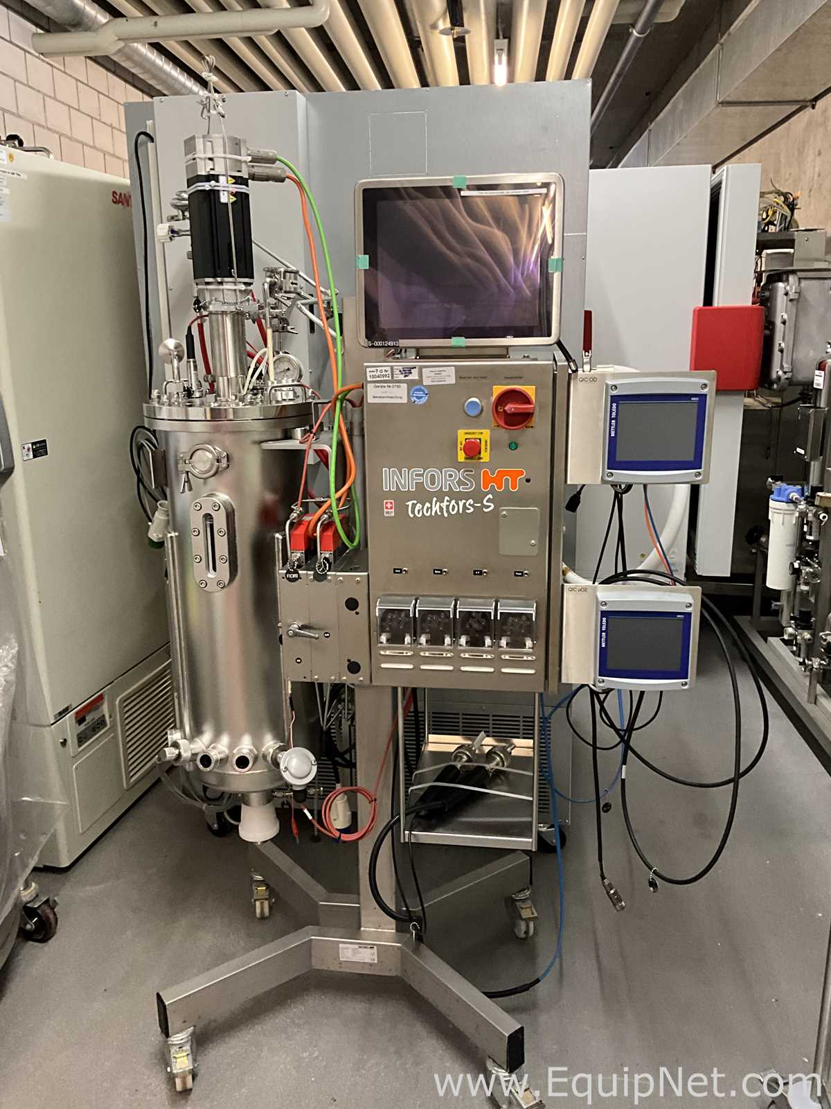 Infors HT Techfors-S Pilot-Scale 40 Liter Jacketed Stainless Steel Bioreactor