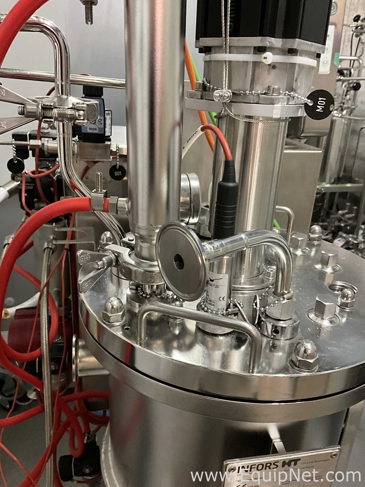 Infors HT Techfors-S Pilot-Scale 40 Liter Jacketed Stainless Steel Bioreactor