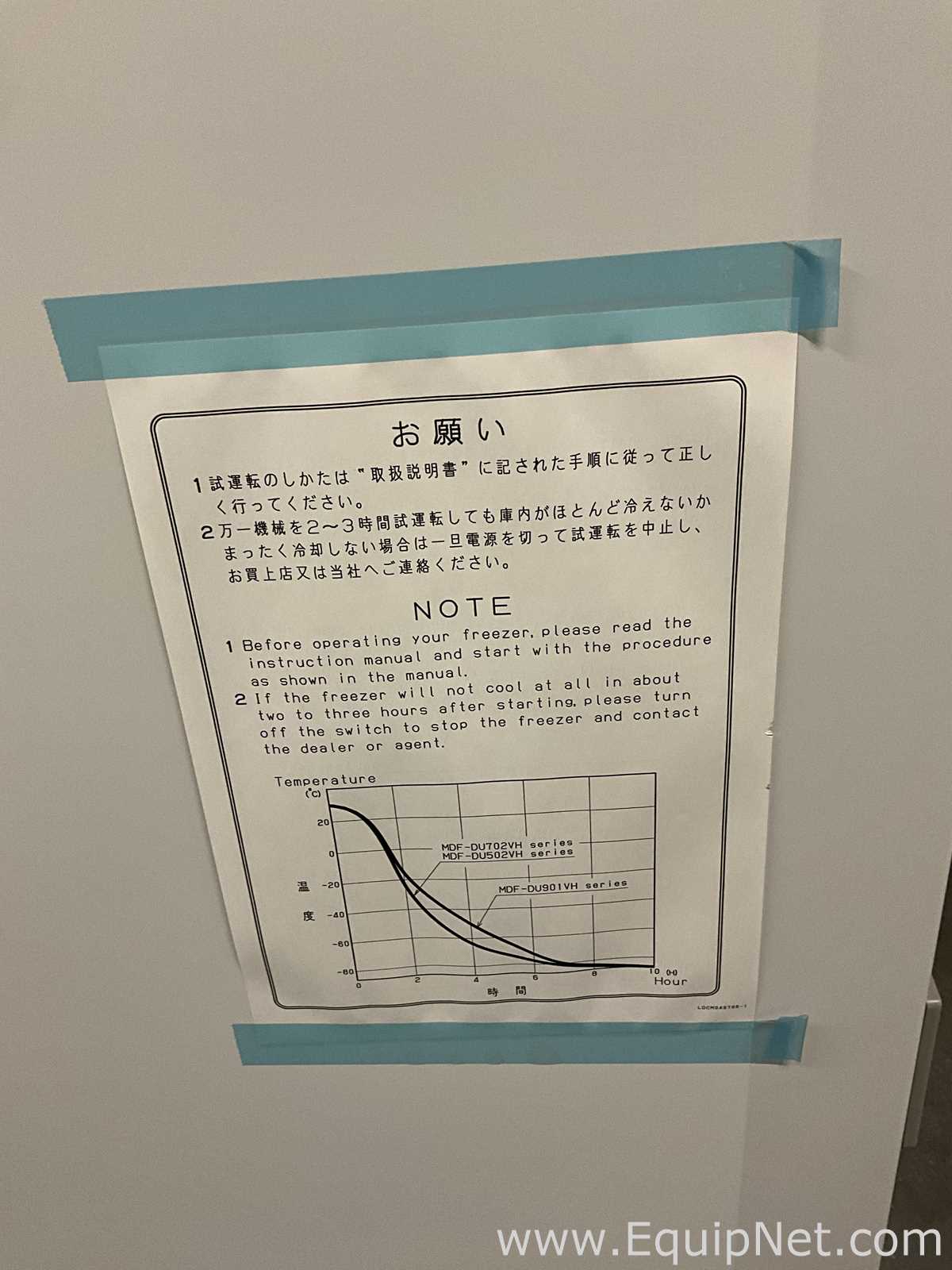 Unused PHCBI MDF-DU702VH-PE VIP Eco Ultra-Low Temperature Freezer