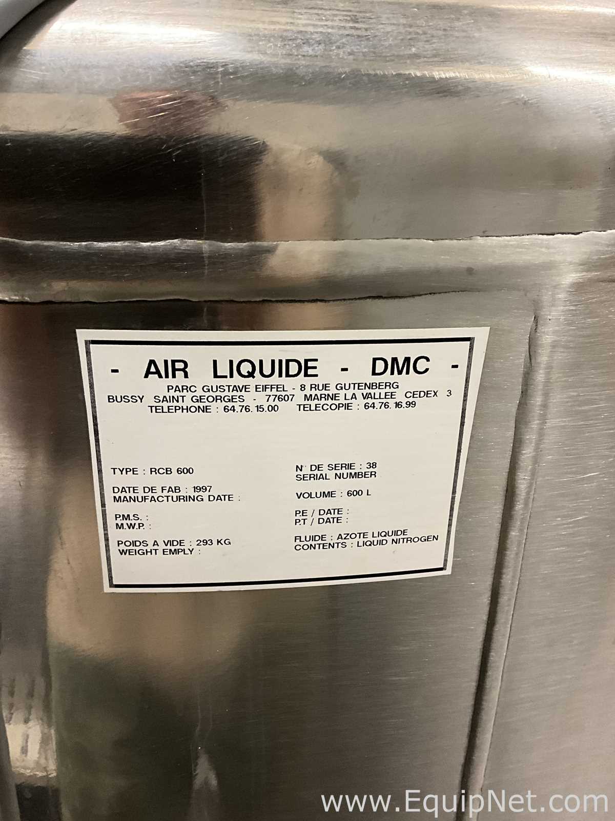 Carbagas RCB600 600L Stainless Steel Liquid Nitrogen Storage Tank