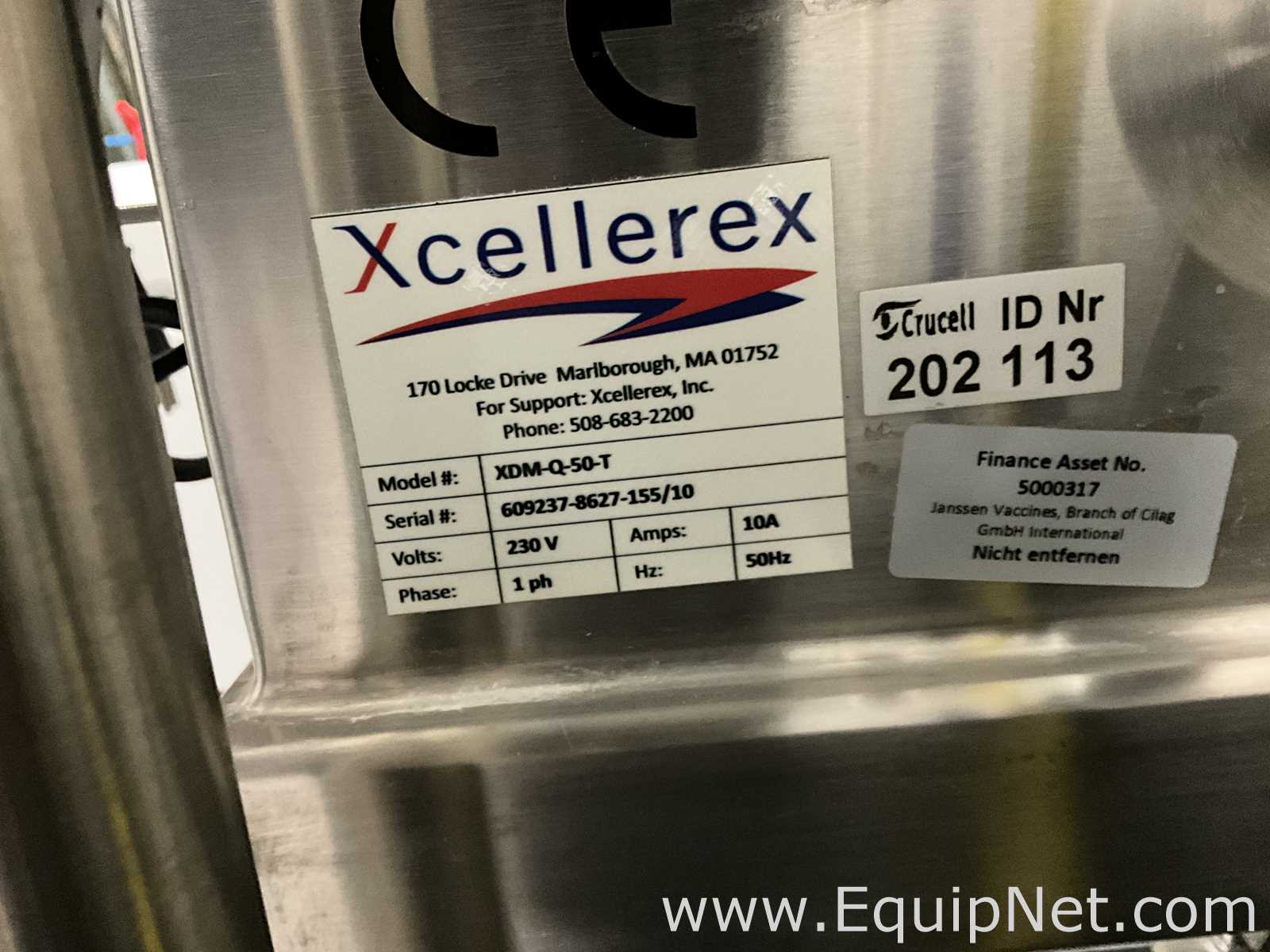 Xcellerex XDM-Q-50-T 50L Jacketed Single-Use Stainless Steel Mixing Tank