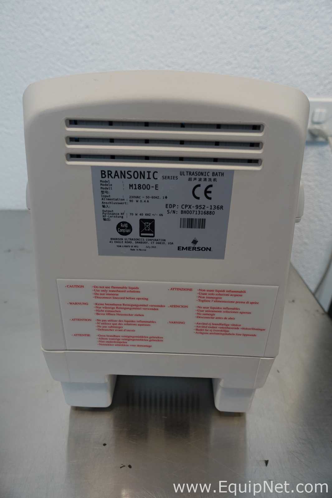 Branson M1800E Ultrasonic Bath with Mechanical Timer