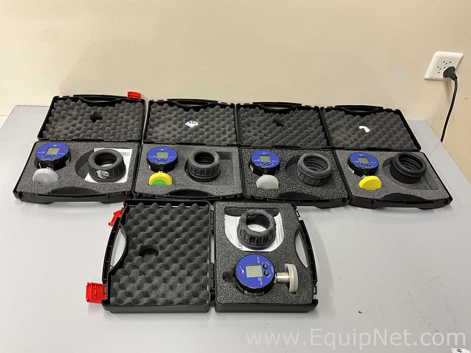 Lot of 5 Keller Leo Record -1 to 3 Bar Digital Manometers