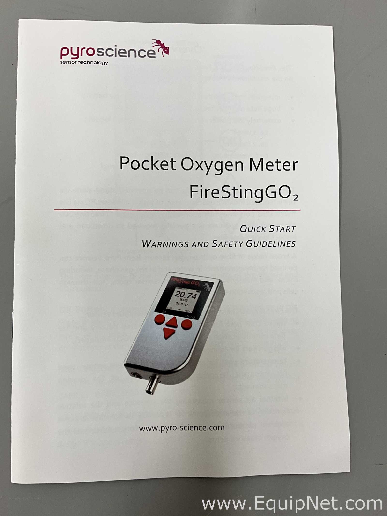 lote de  2 Medidor de Oxigênio Pyro Science GmbH FireStingGO2