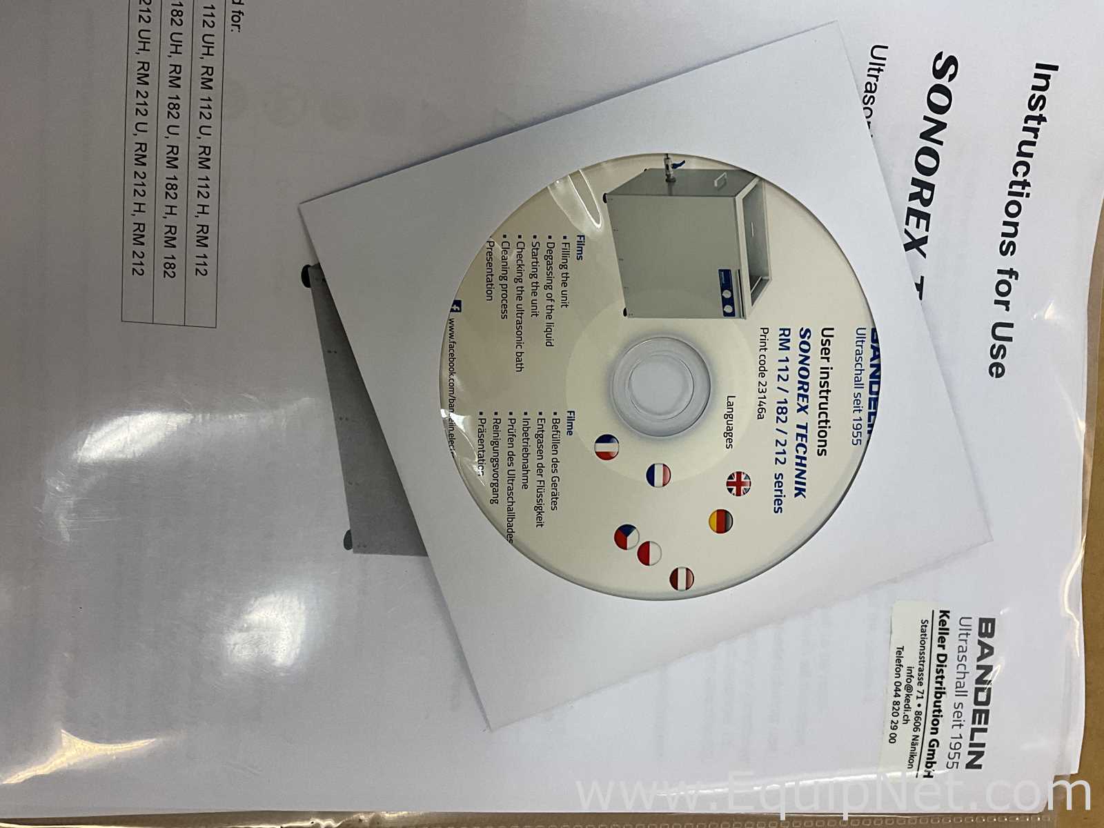 Unused Bandelin RM182UH Ultrasonic Cleaning Bath
